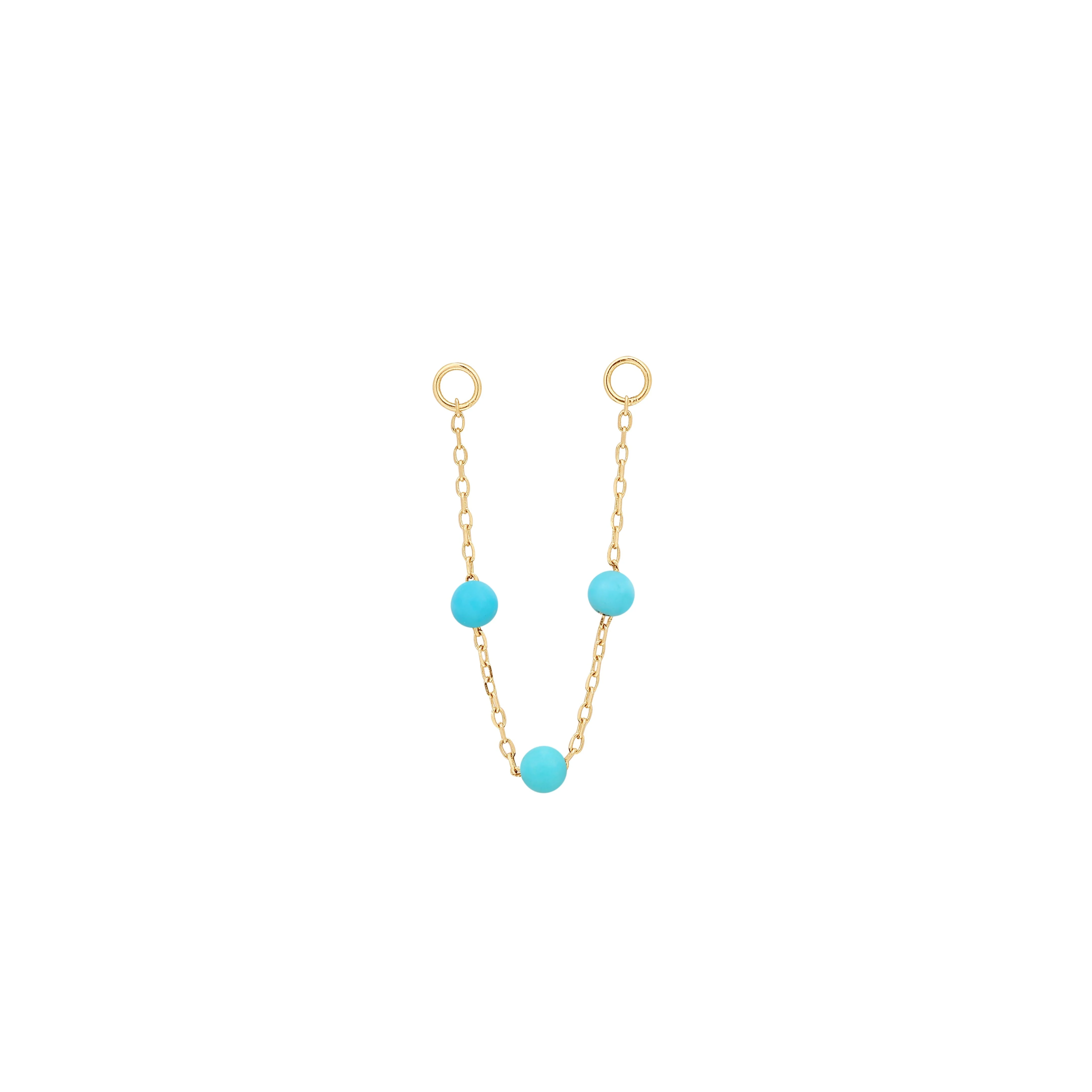 3 Bead Chain with Turquoise - Image 4
