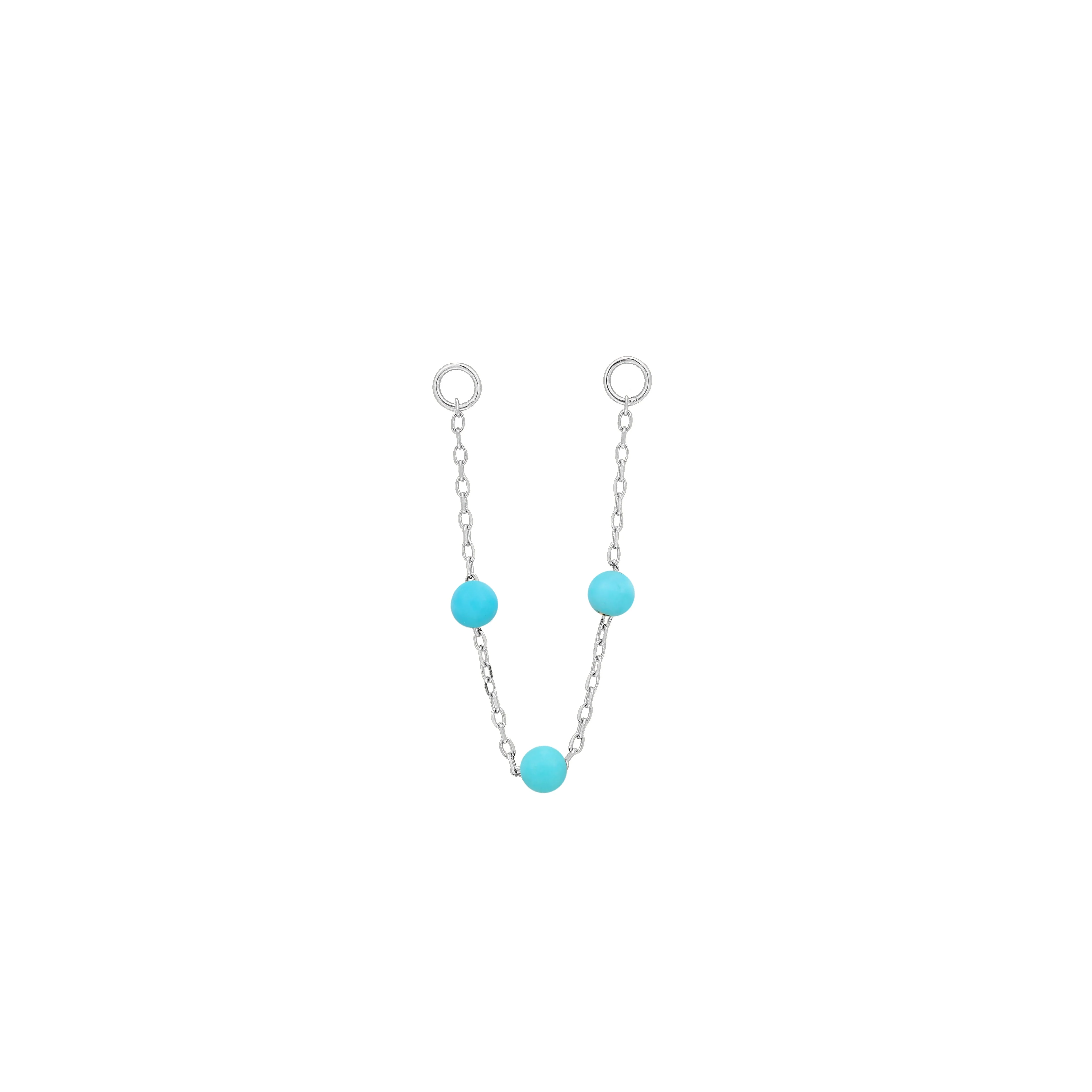 3 Bead Chain with Turquoise - Image 5