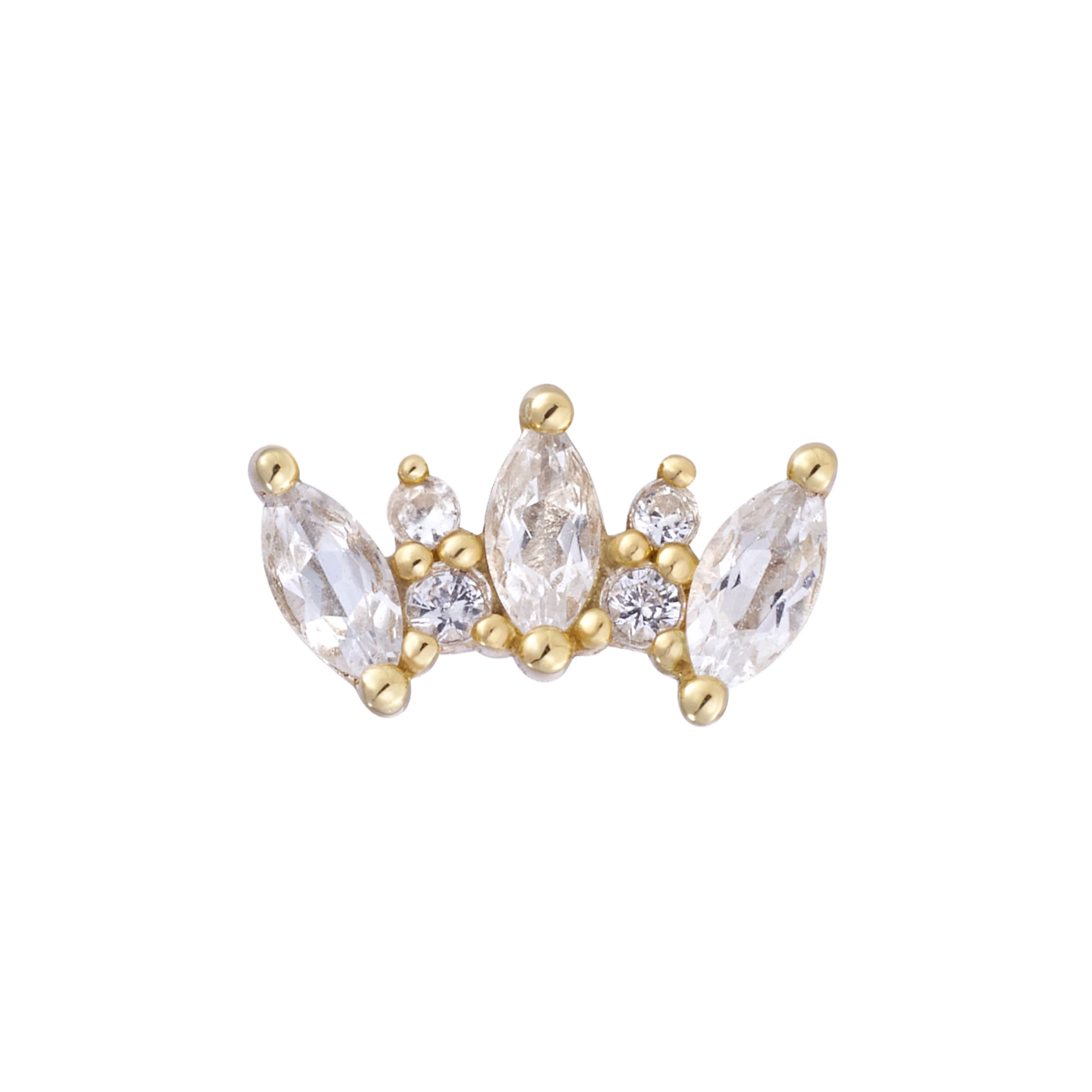 Alice Threadless End with White Sapphire - Image 4