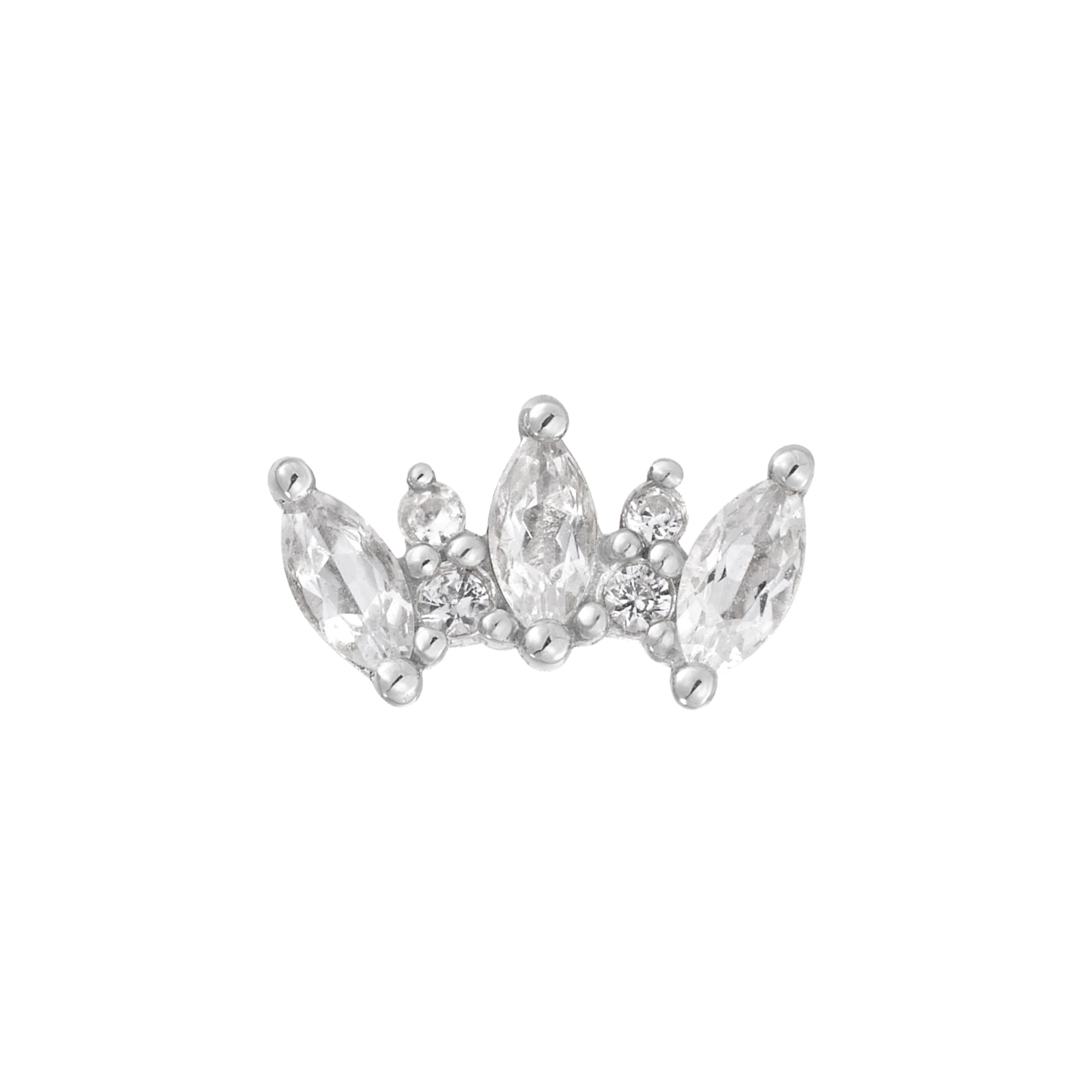 Alice Threadless End with White Sapphire - Image 5