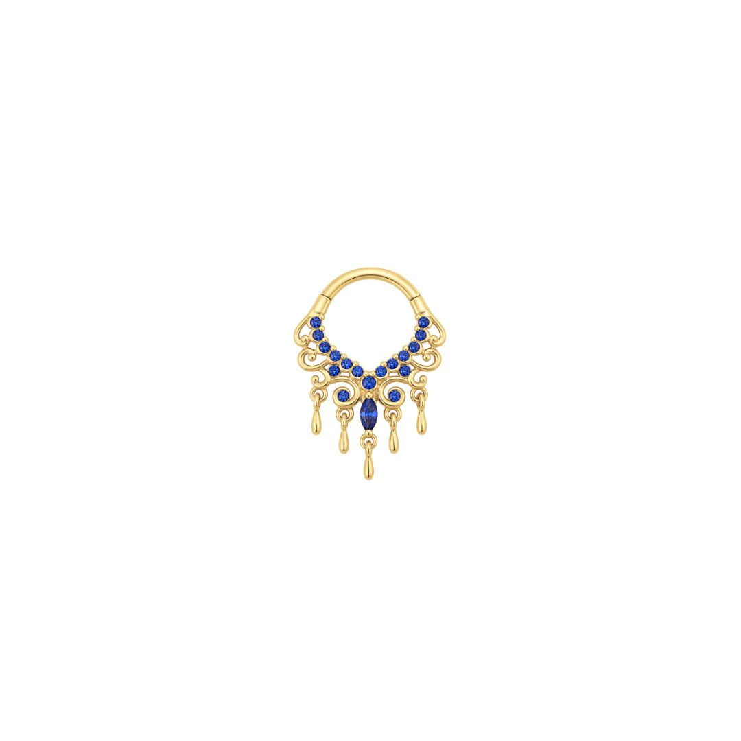 Anais Clicker with Blue Sapphire (Lab Grown) - Image 3