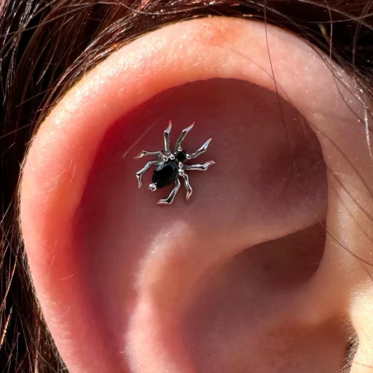 Arachne Threadless End with Black Spinel - Image 3