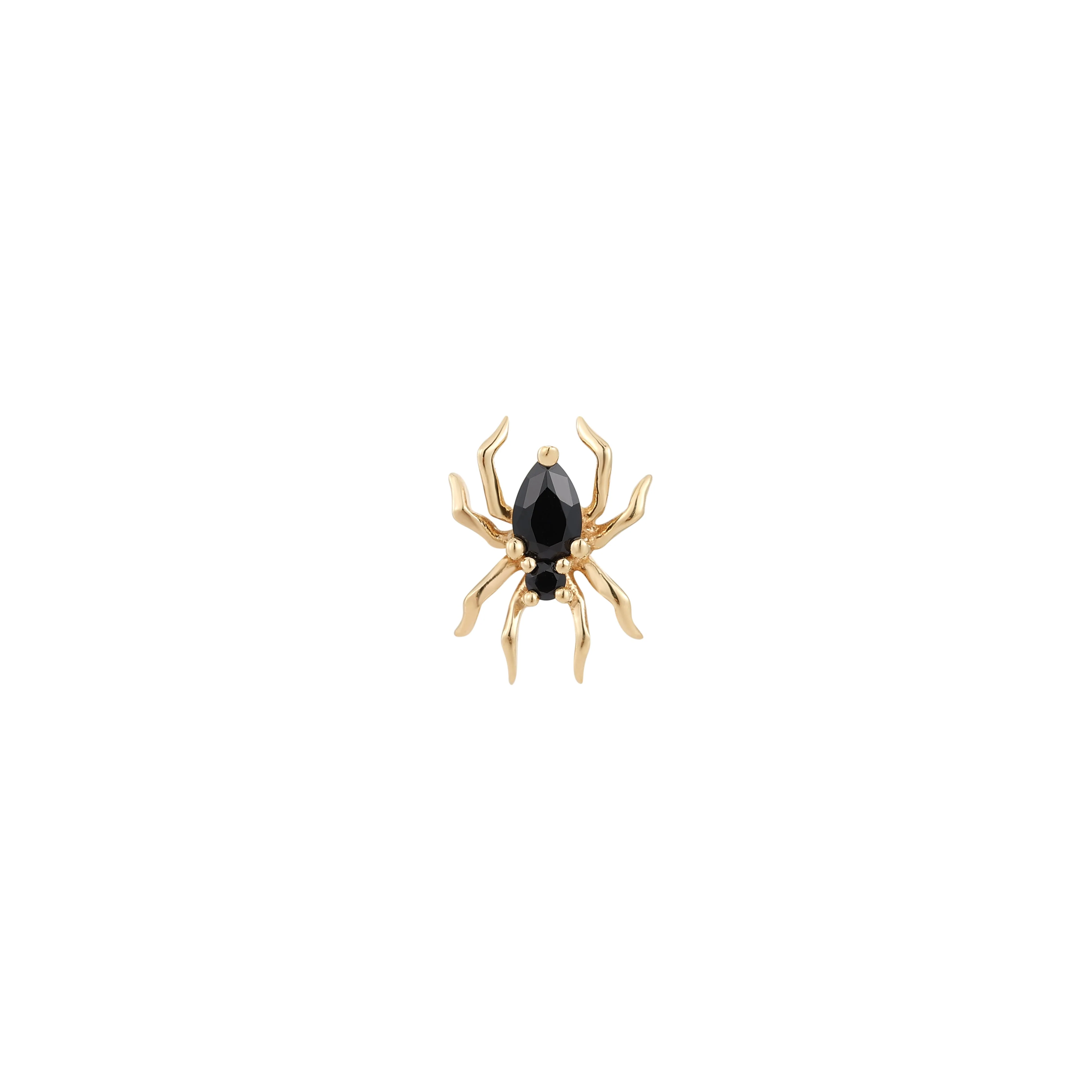 Arachne Threadless End with Black Spinel - Image 4