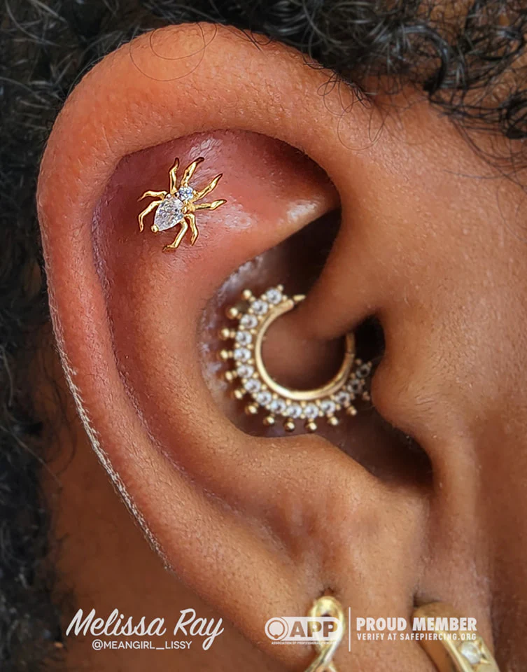 Arachne Threadless End with CZ - Image 2