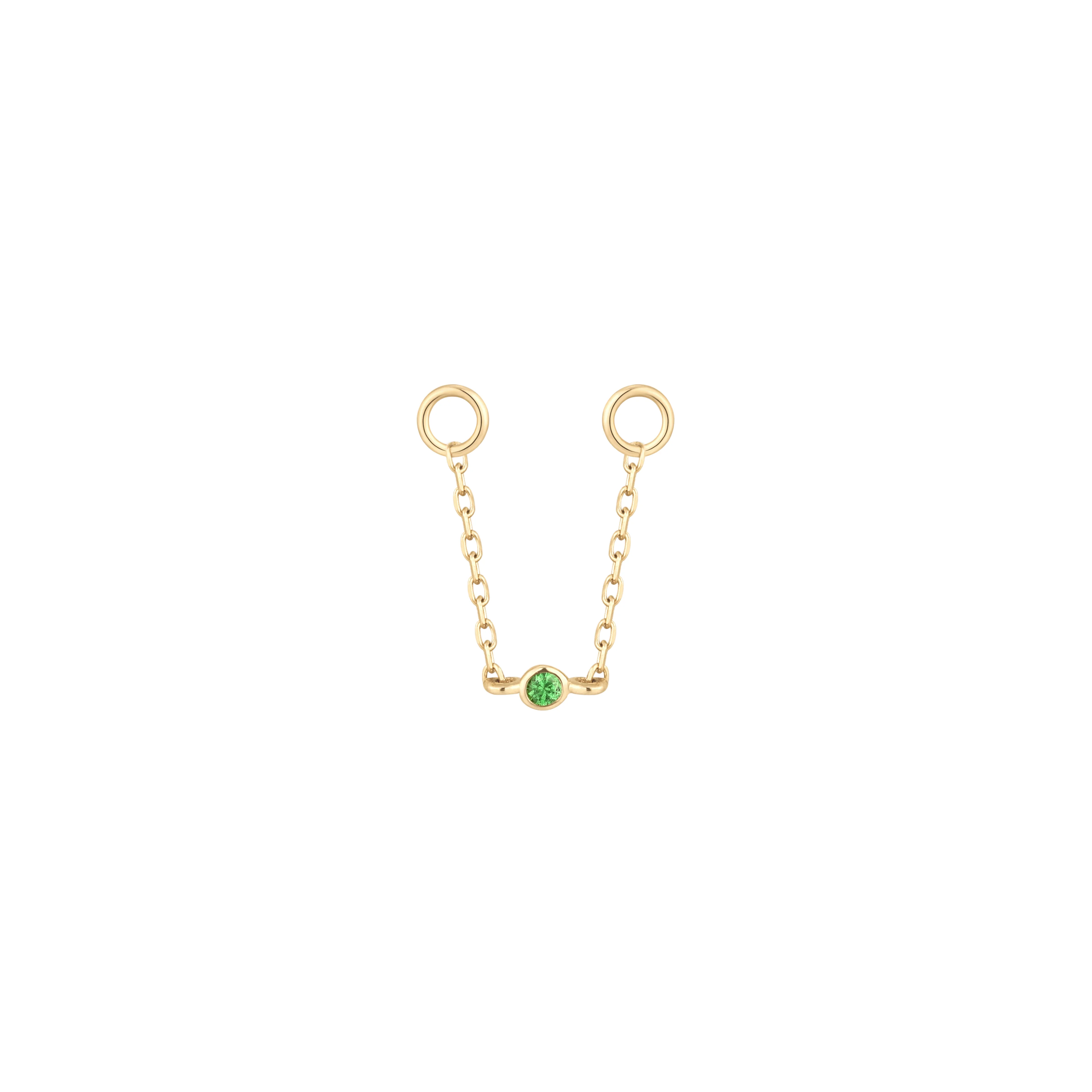 Bezel Bead Chain with Tsavorite - Image 3