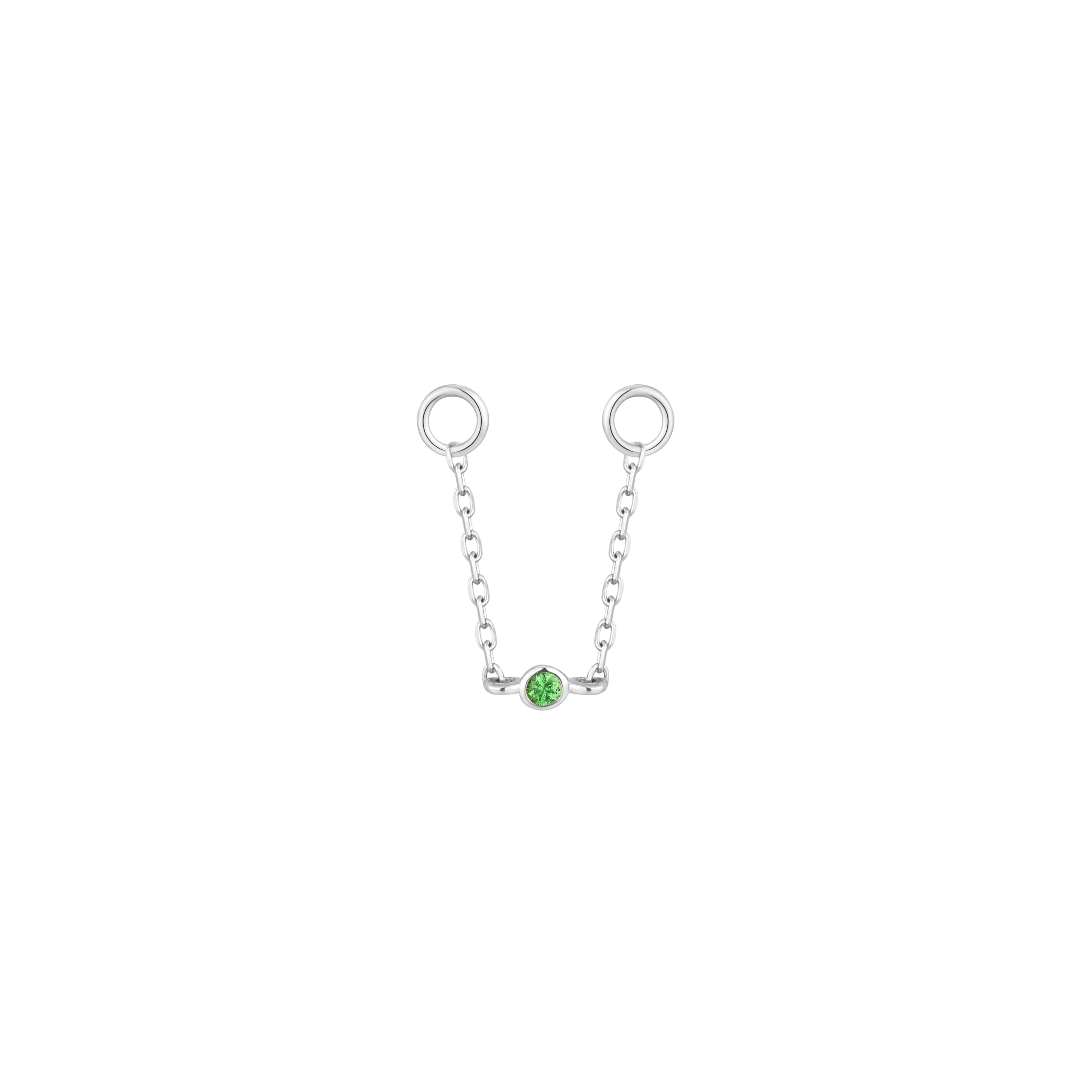 Bezel Bead Chain with Tsavorite - Image 4