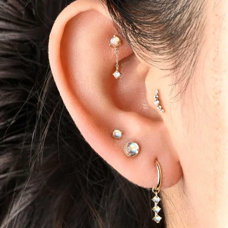 Bianca Threadless End with Moonstone - Image 3