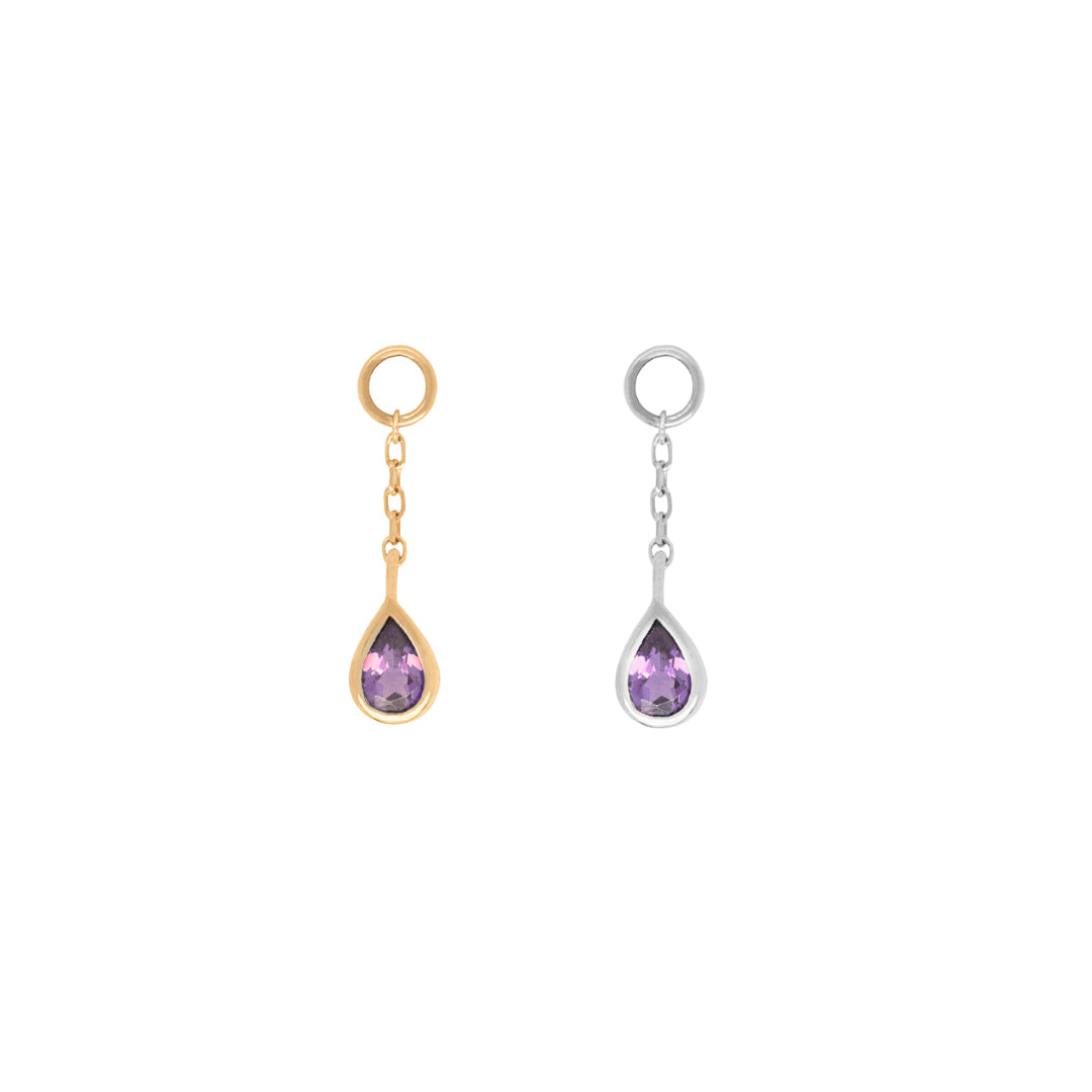 Concorde Charm + Chain with Amethyst