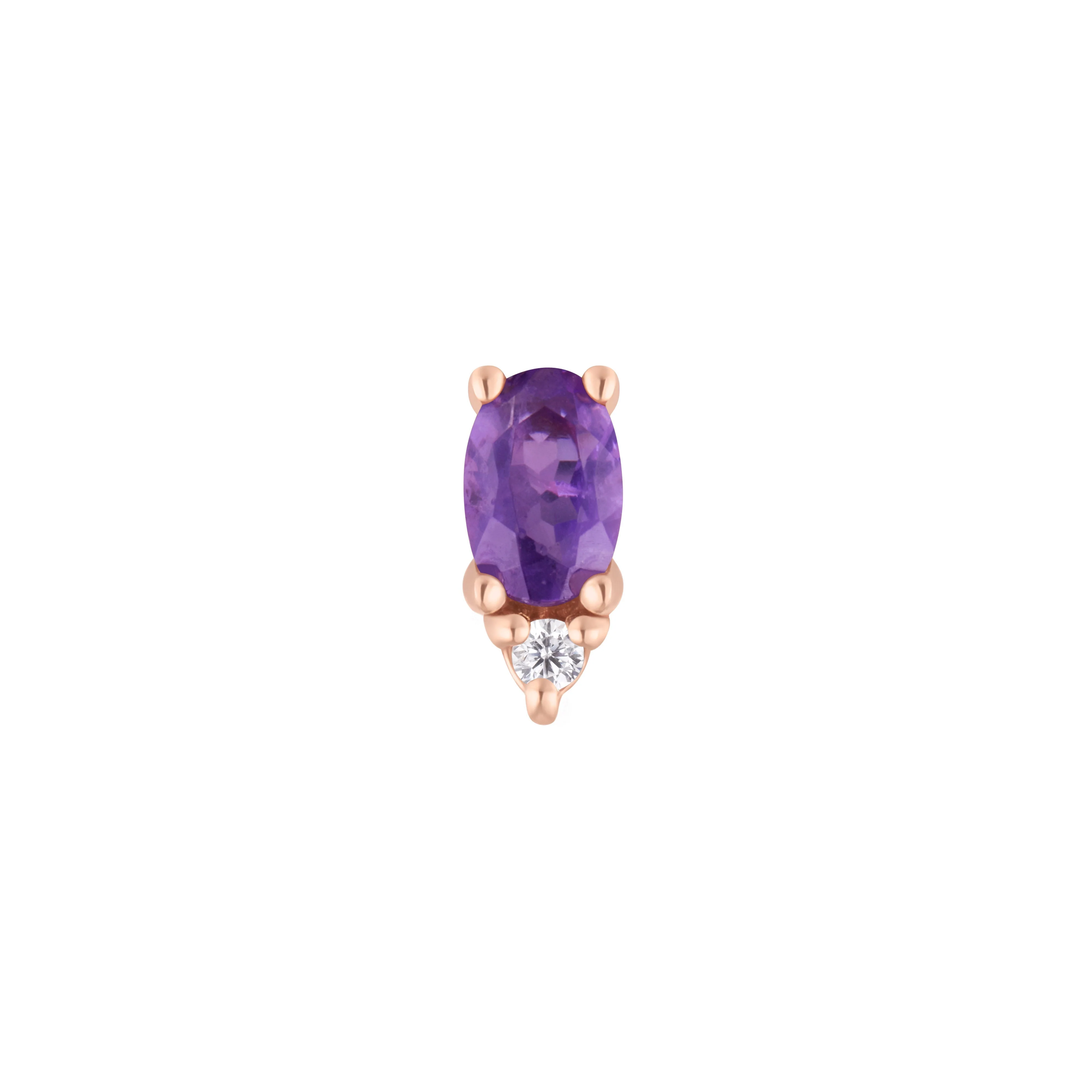 Desden Threadless End with Amethyst - Image 5