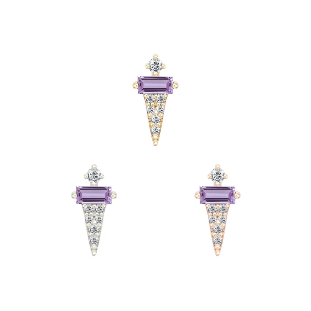 Dystrikt Threadless End with Amethyst