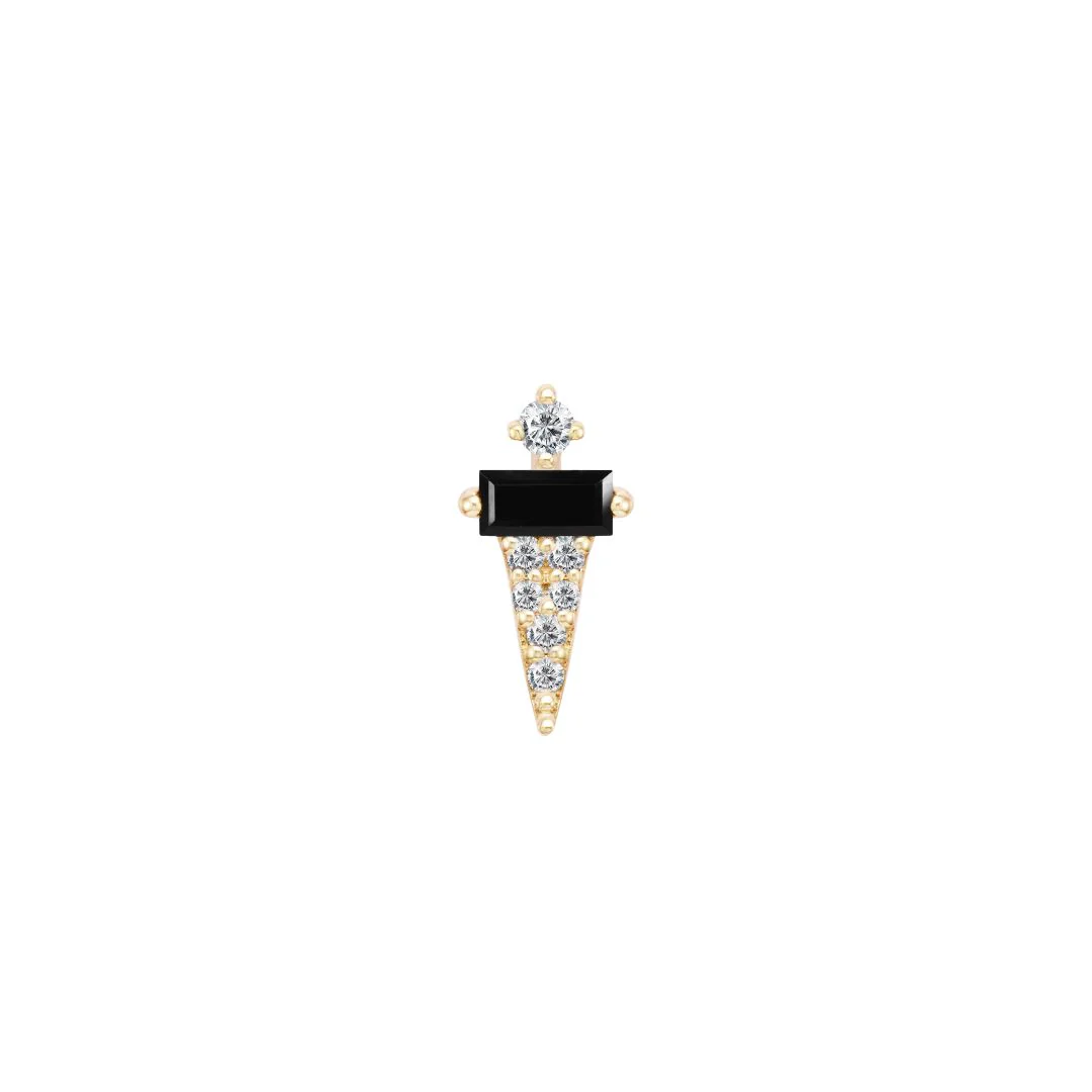 Dystrikt Threadless End with Black Spinel - Image 3
