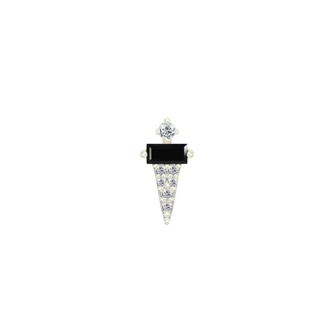 Dystrikt Threadless End with Black Spinel - Image 4