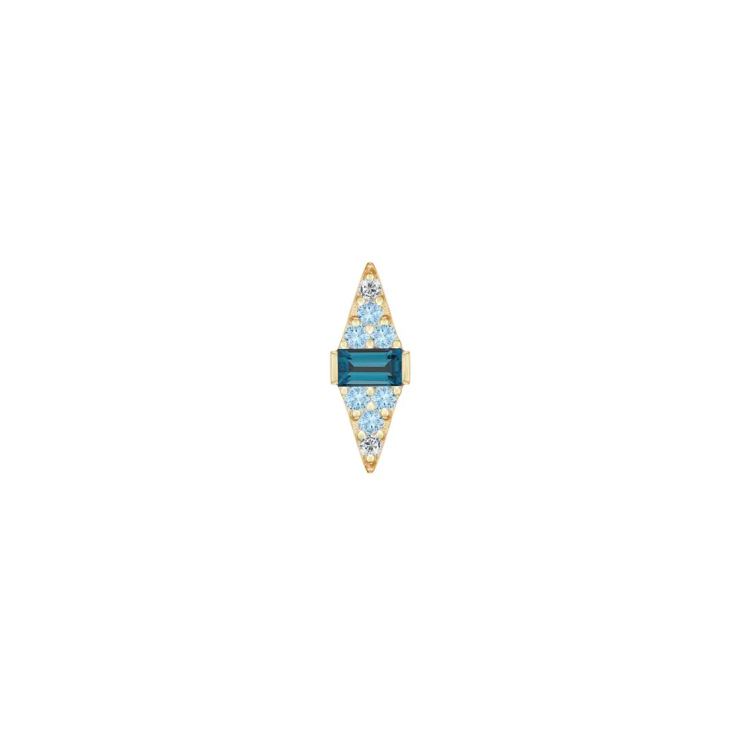 Electric Feel Threadless End with Blue Topaz Ombre - Image 4