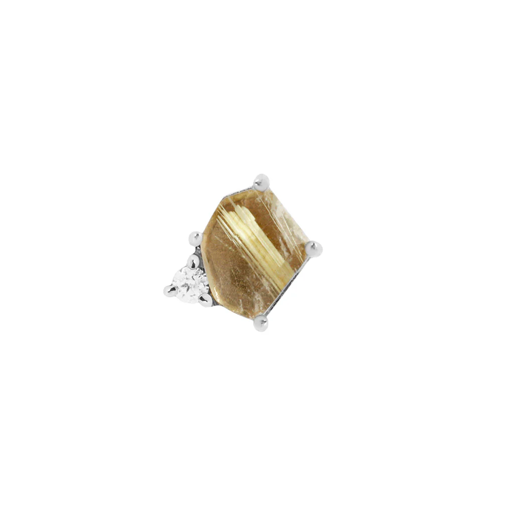 Elicit Threadless End with Rutilated Quartz - Image 5