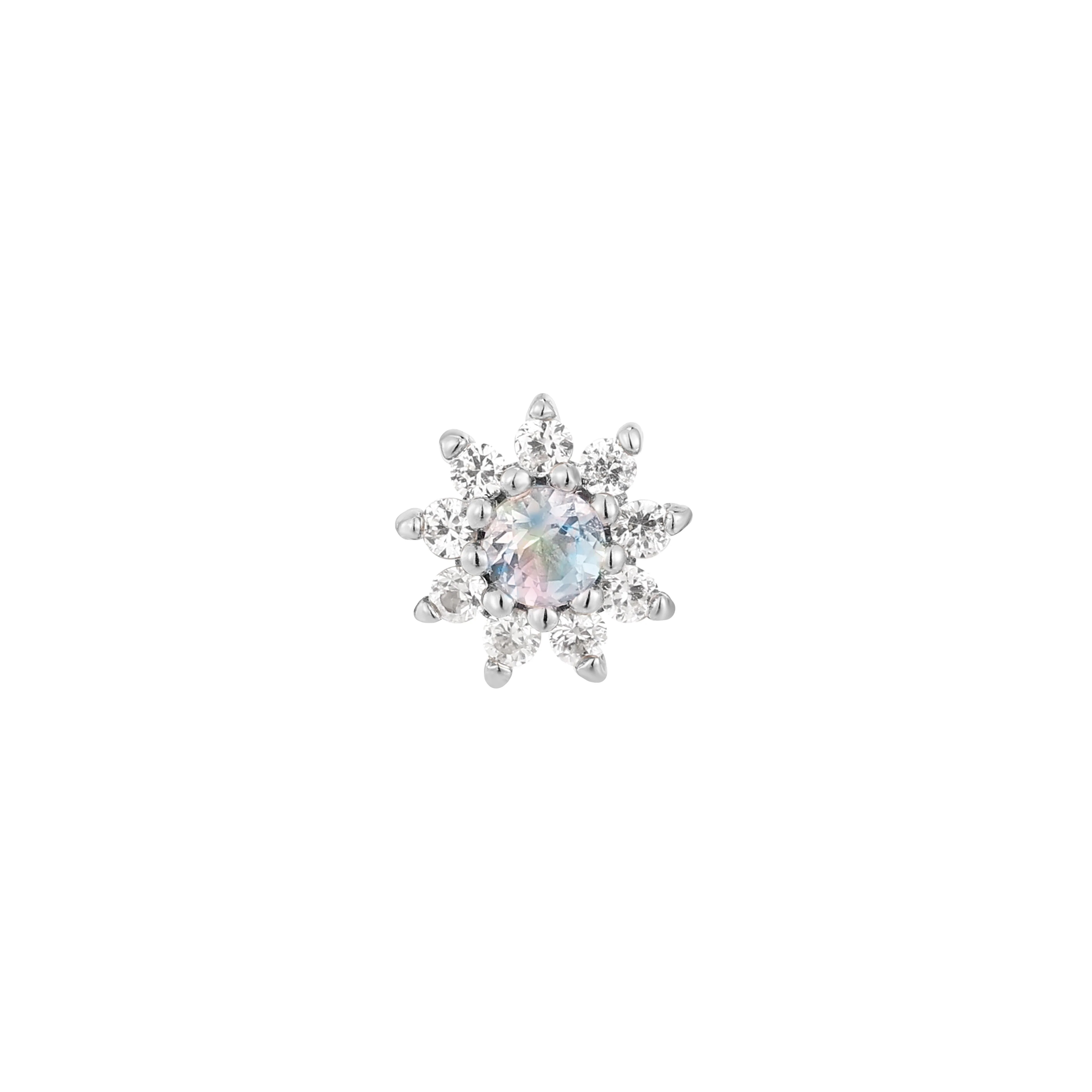 Eloise Threadless End with Rainbow Moonstone - Image 5