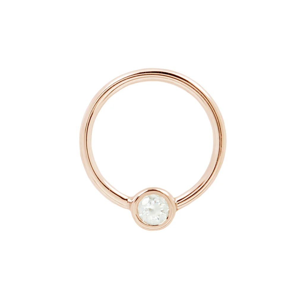 Fixed Bezel 3mm Bead Ring with CZ - Image 7