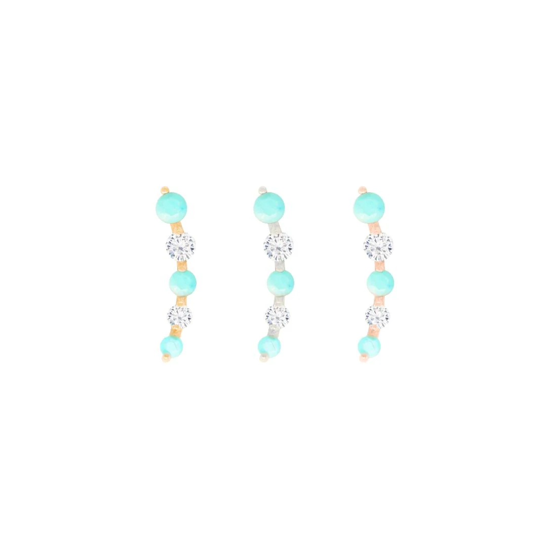 Flow Threadless End with Turquoise