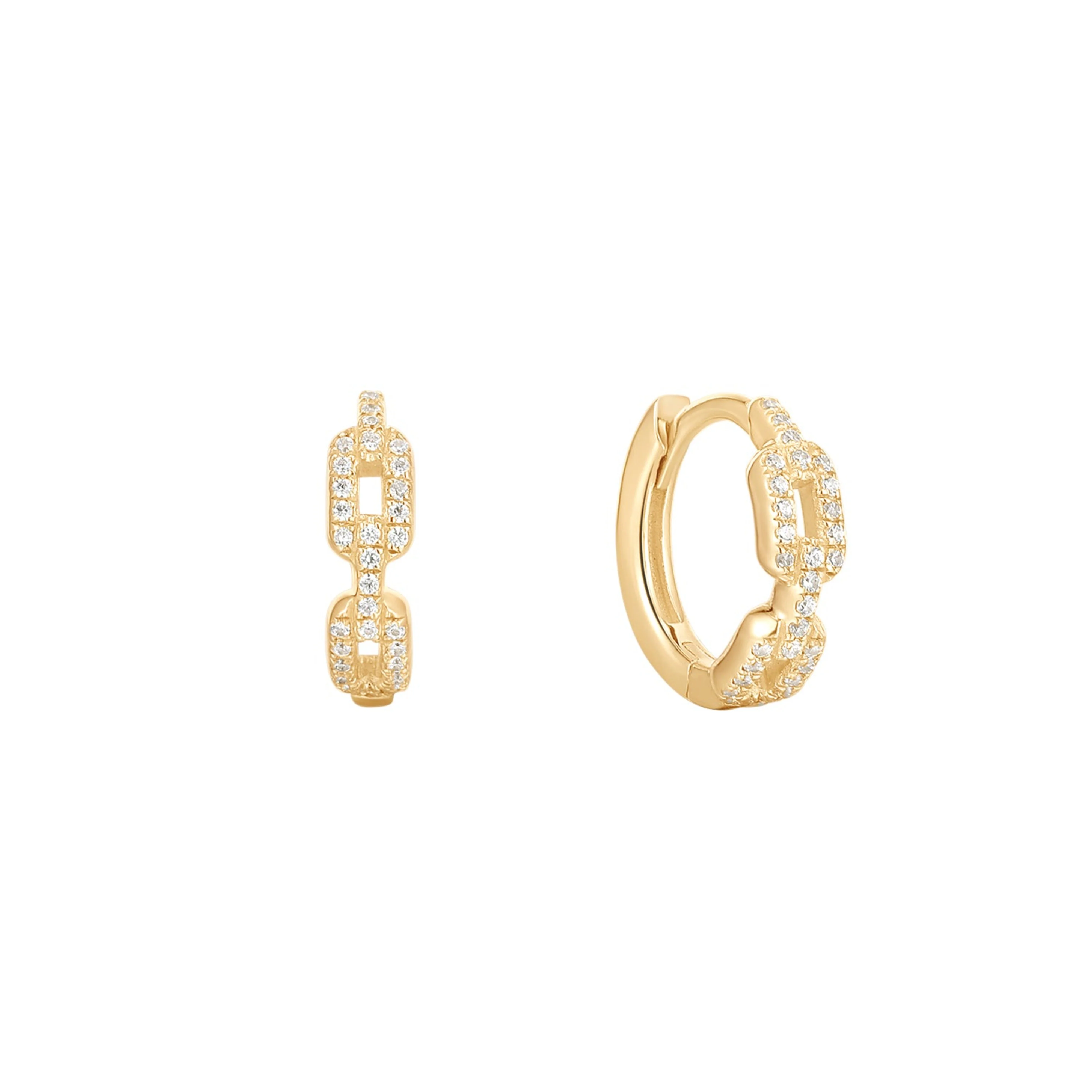 Gem Chainlink Huggie with CZ