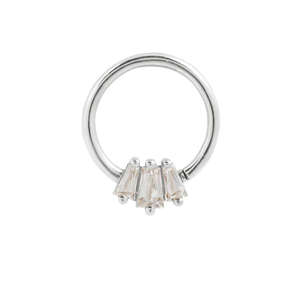 Gemma Trios Seam Ring with CZ - Image 4