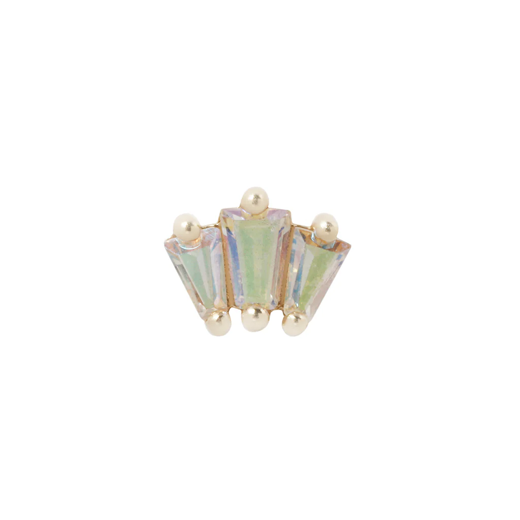 Gemma Trios Threadless End with Mercury Mist Topaz - Image 3