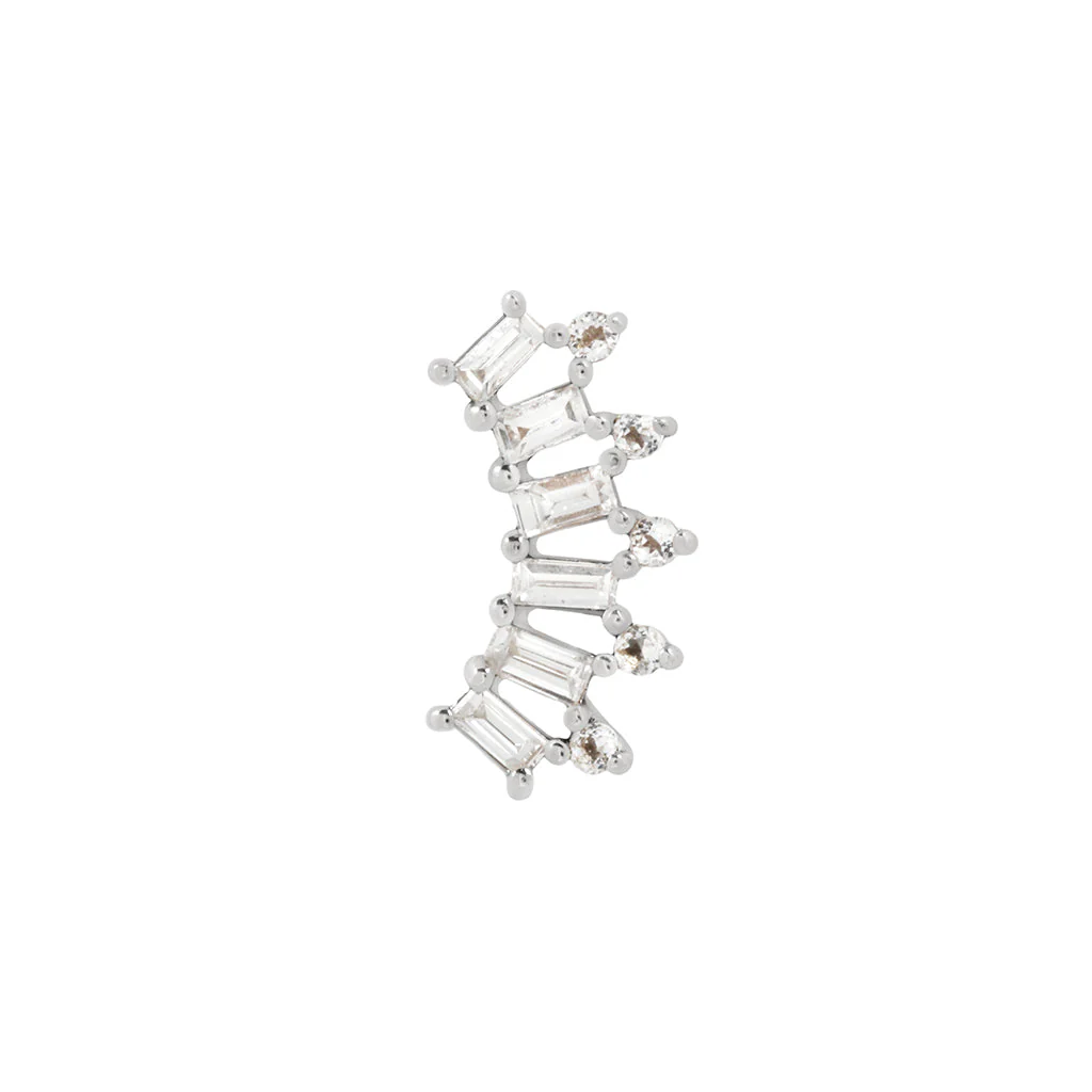 GSTQ Threadless End with Diamond + White Topaz - Image 5