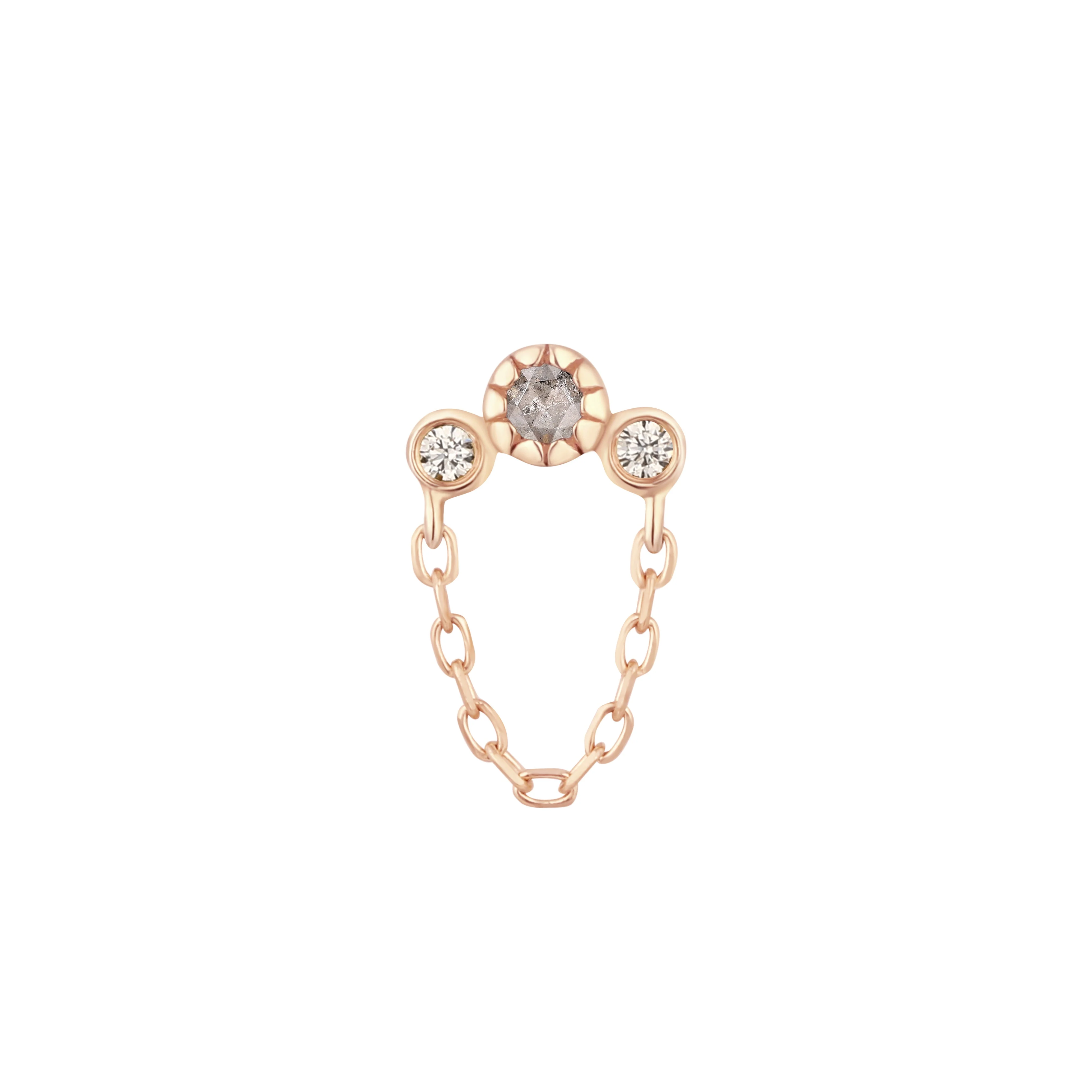 Halston Threadless End with Grey Diamond - Image 5