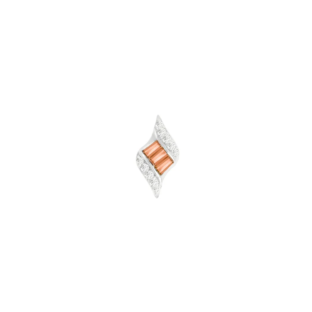 Intrigue Threadless End with Orange Garnet - Image 4