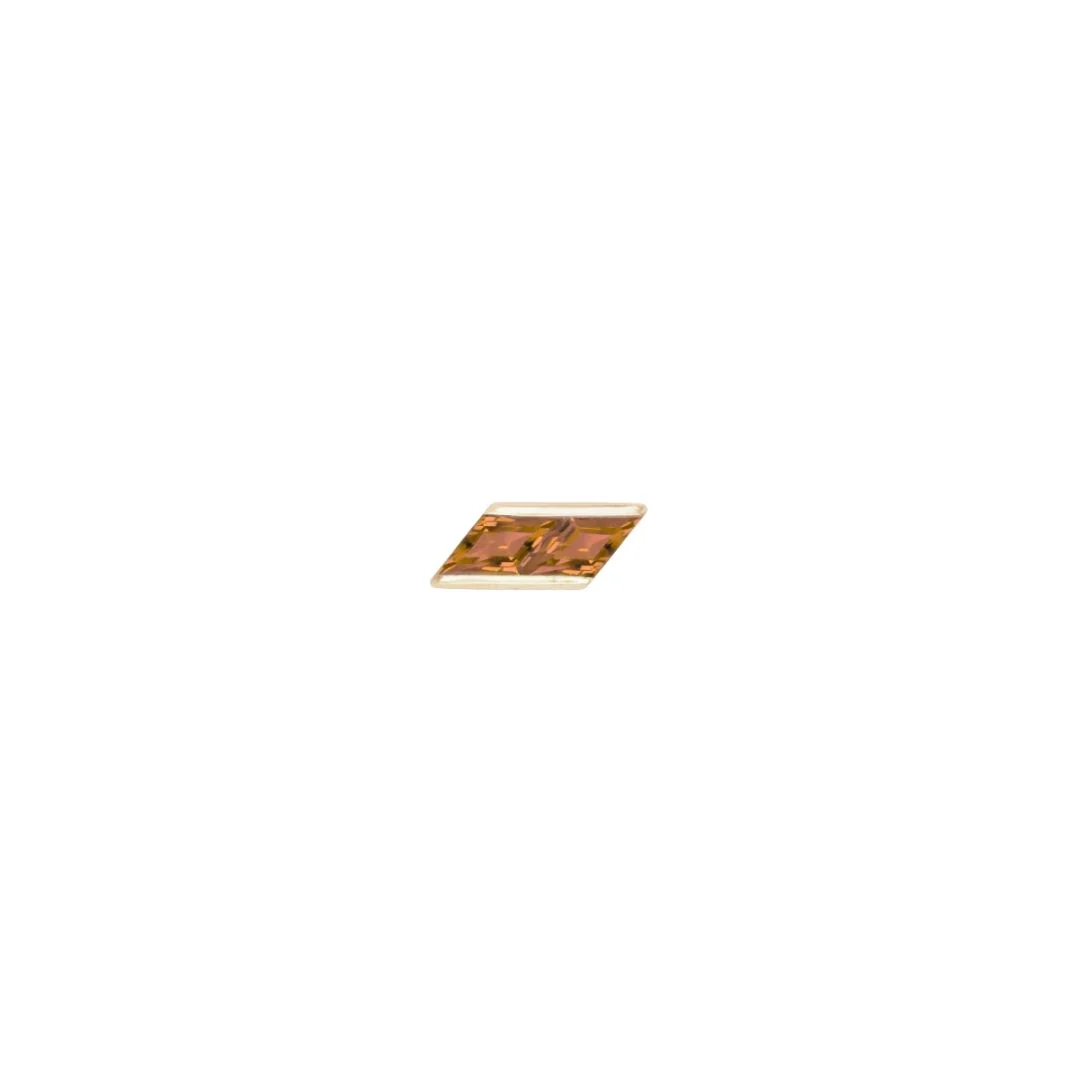 Joia Threadless End with Orange Garnet - Image 2