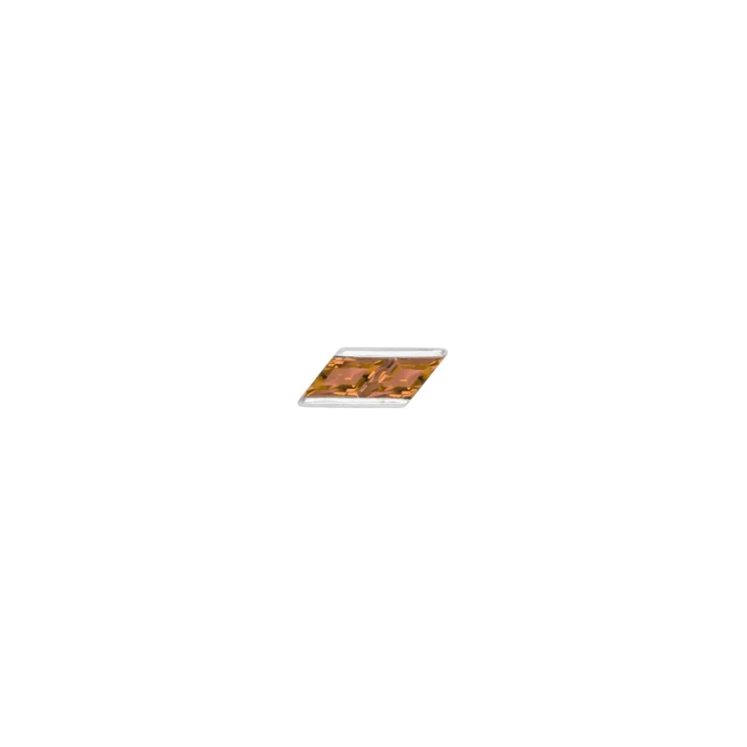 Joia Threadless End with Orange Garnet - Image 3