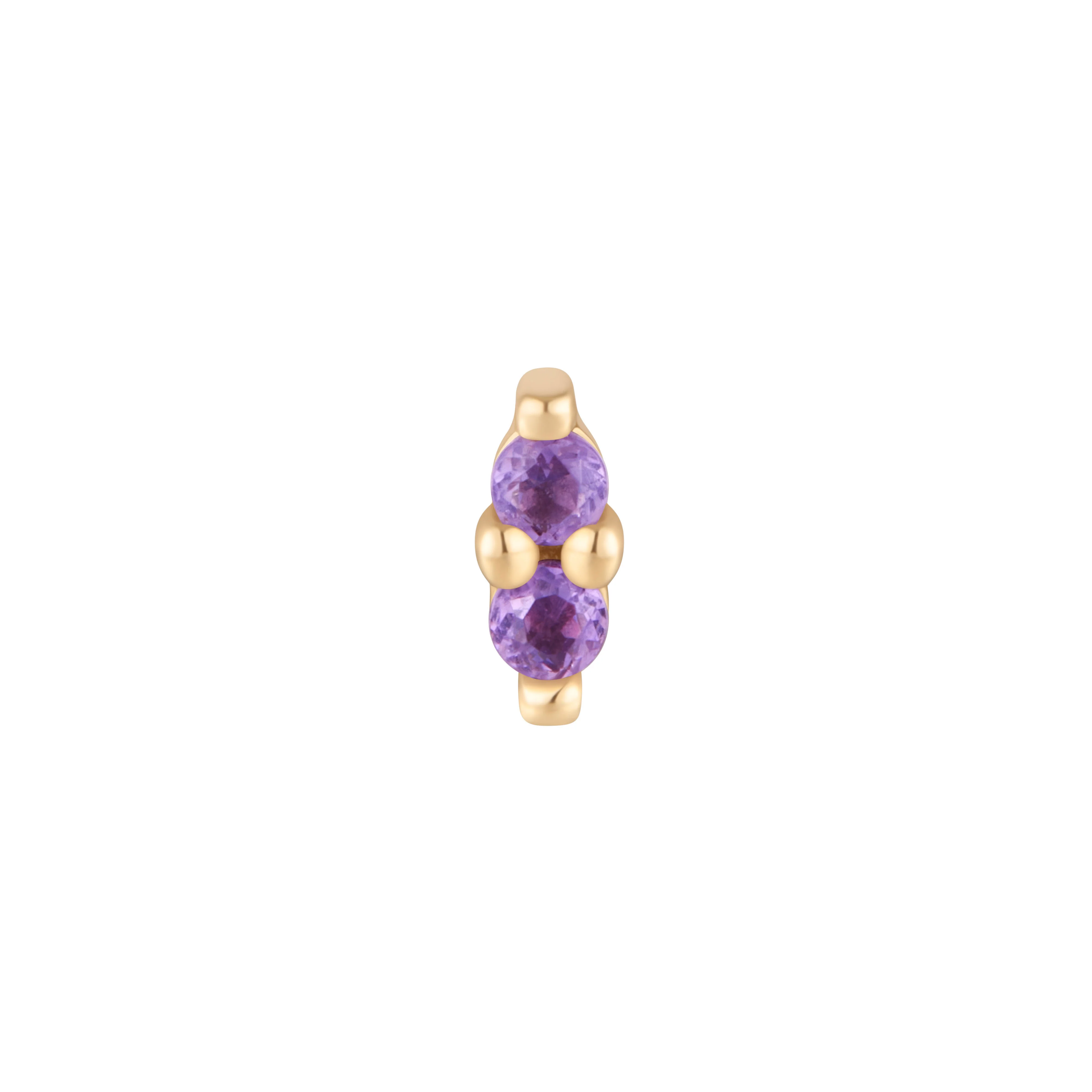 Mishka 2 Threadless End with Amethyst - Image 3