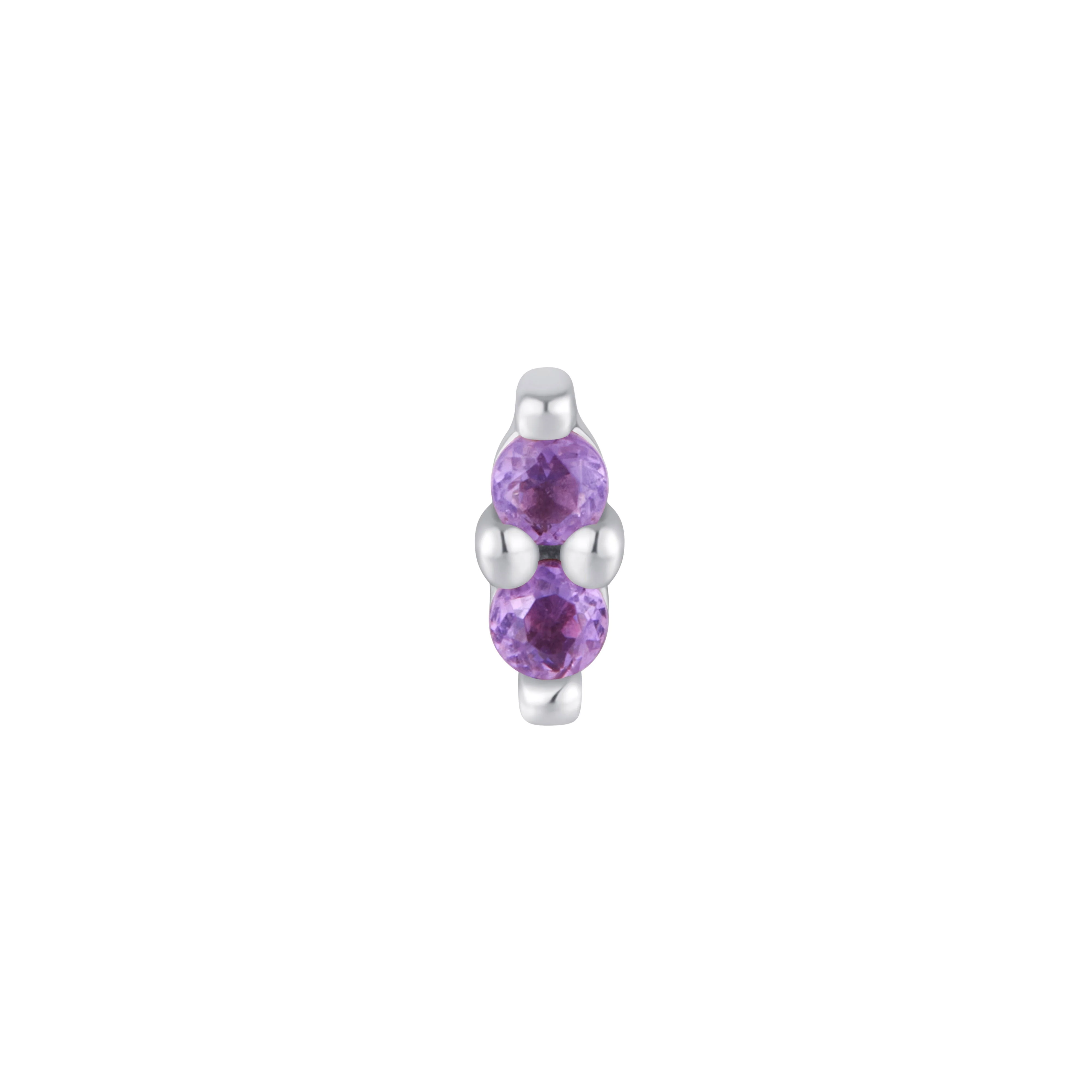 Mishka 2 Threadless End with Amethyst - Image 4