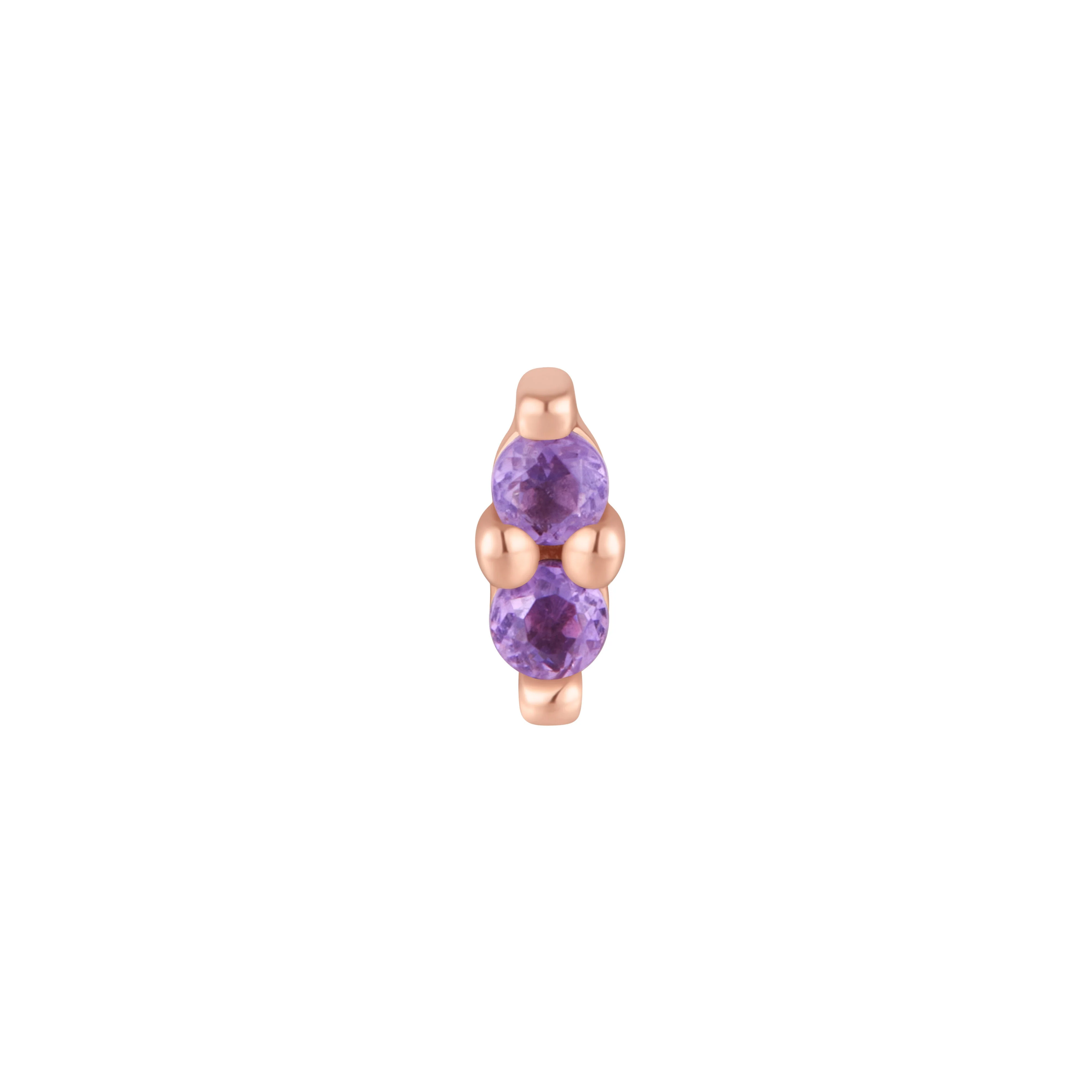 Mishka 2 Threadless End with Amethyst - Image 5