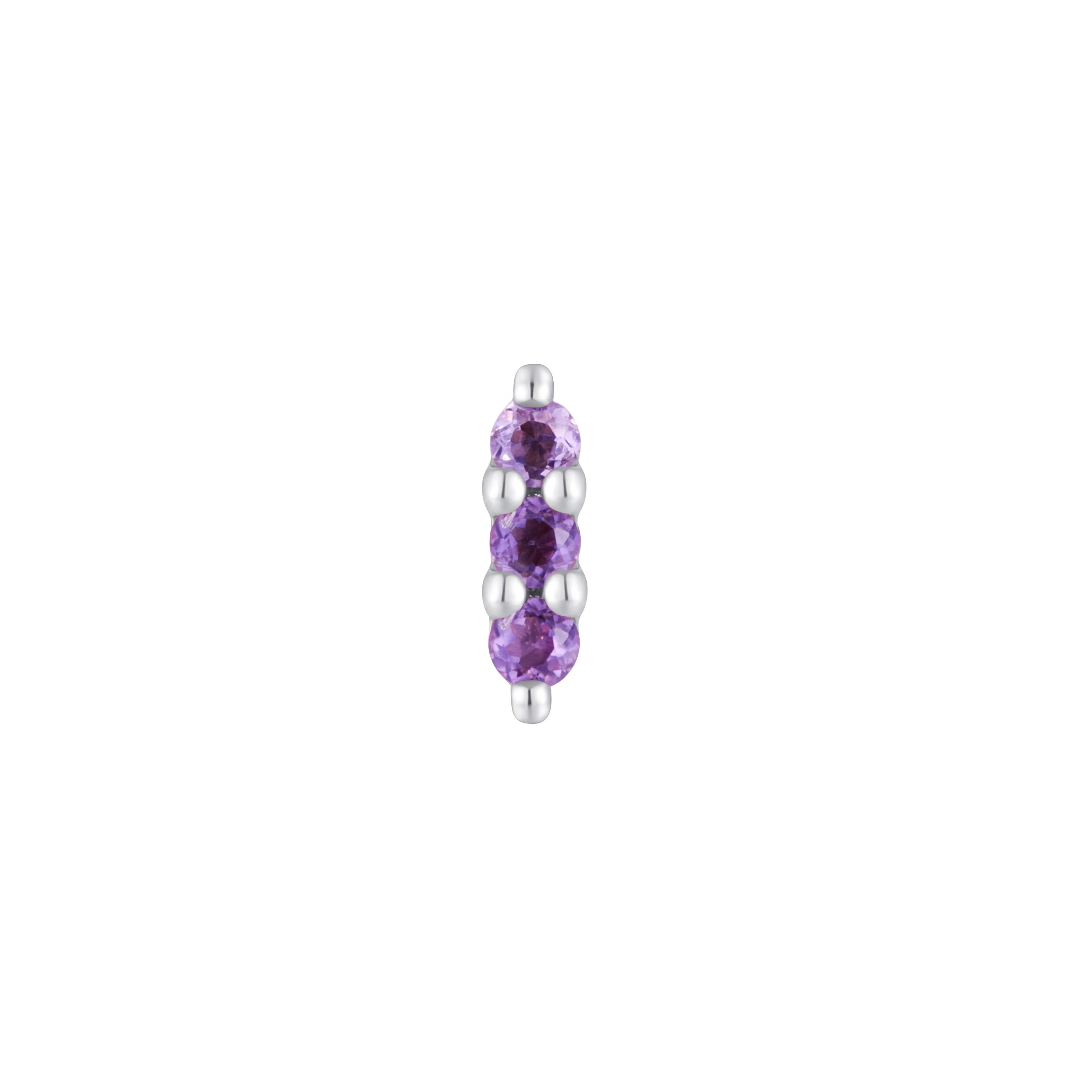 Mishka 3 Threadless End with Amethyst - Image 4