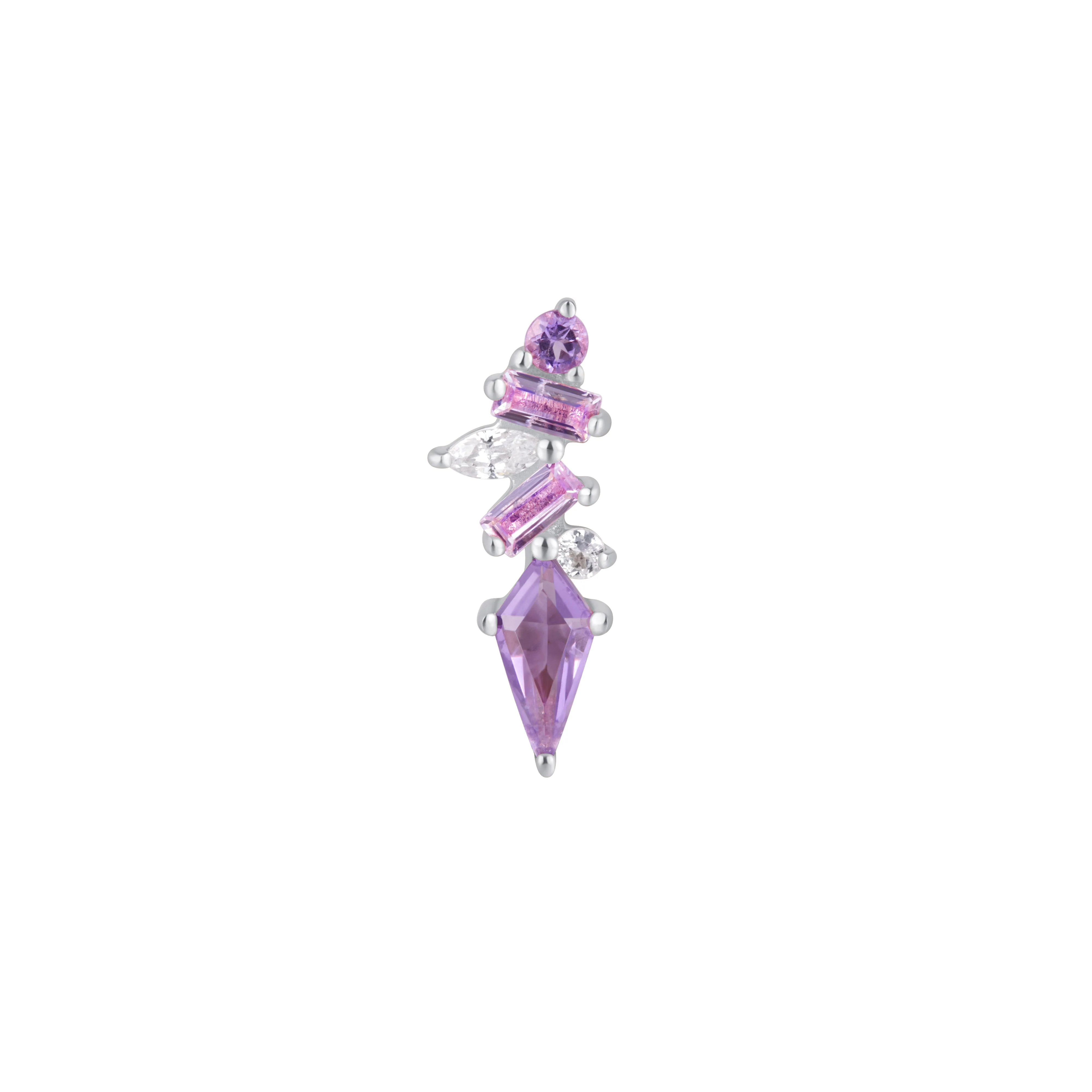 Mixt Threadless End with Amethyst + Pink Sapphire - Image 5