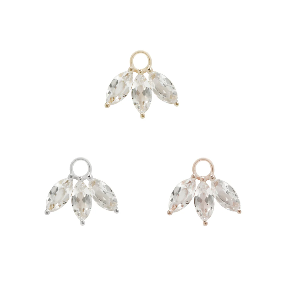 Moet Charm with White Topaz