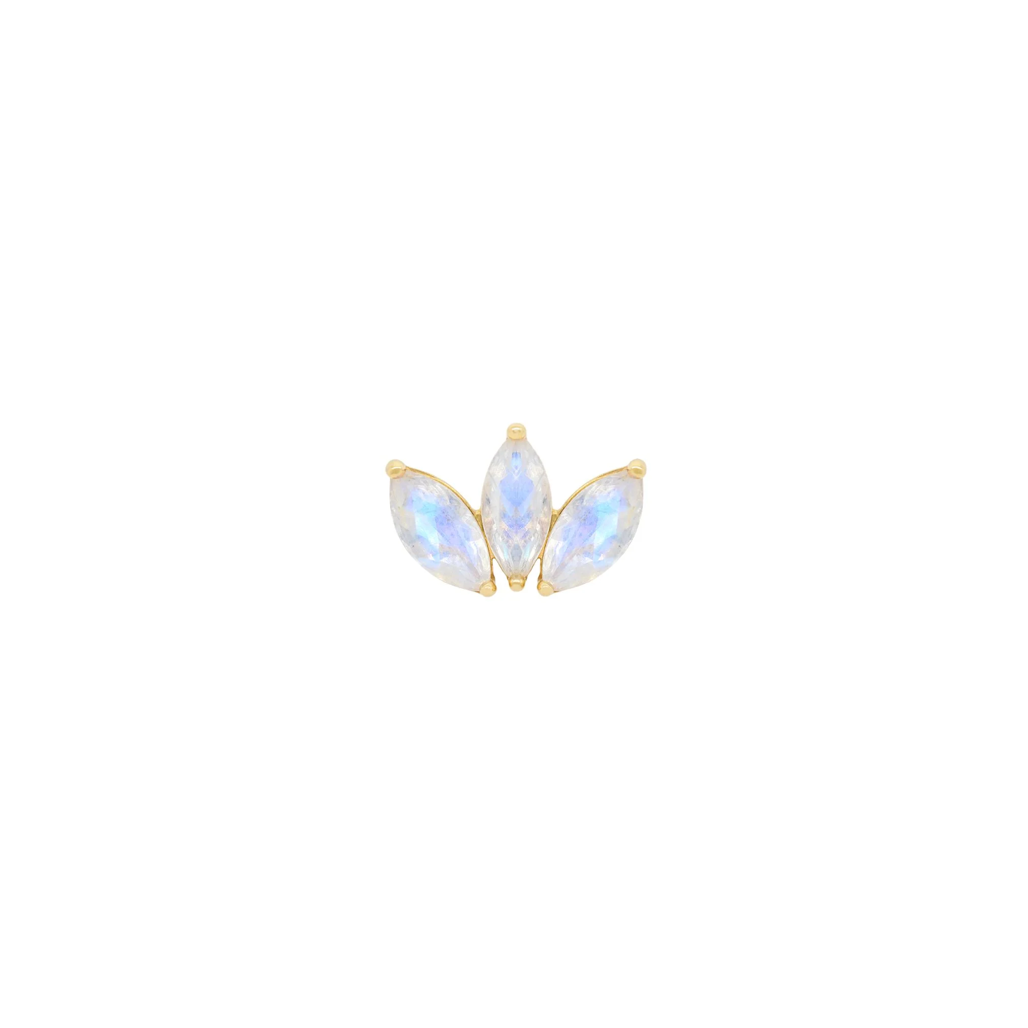 Moet Mini Threadless End with Rainbow Moonstone - Image 4