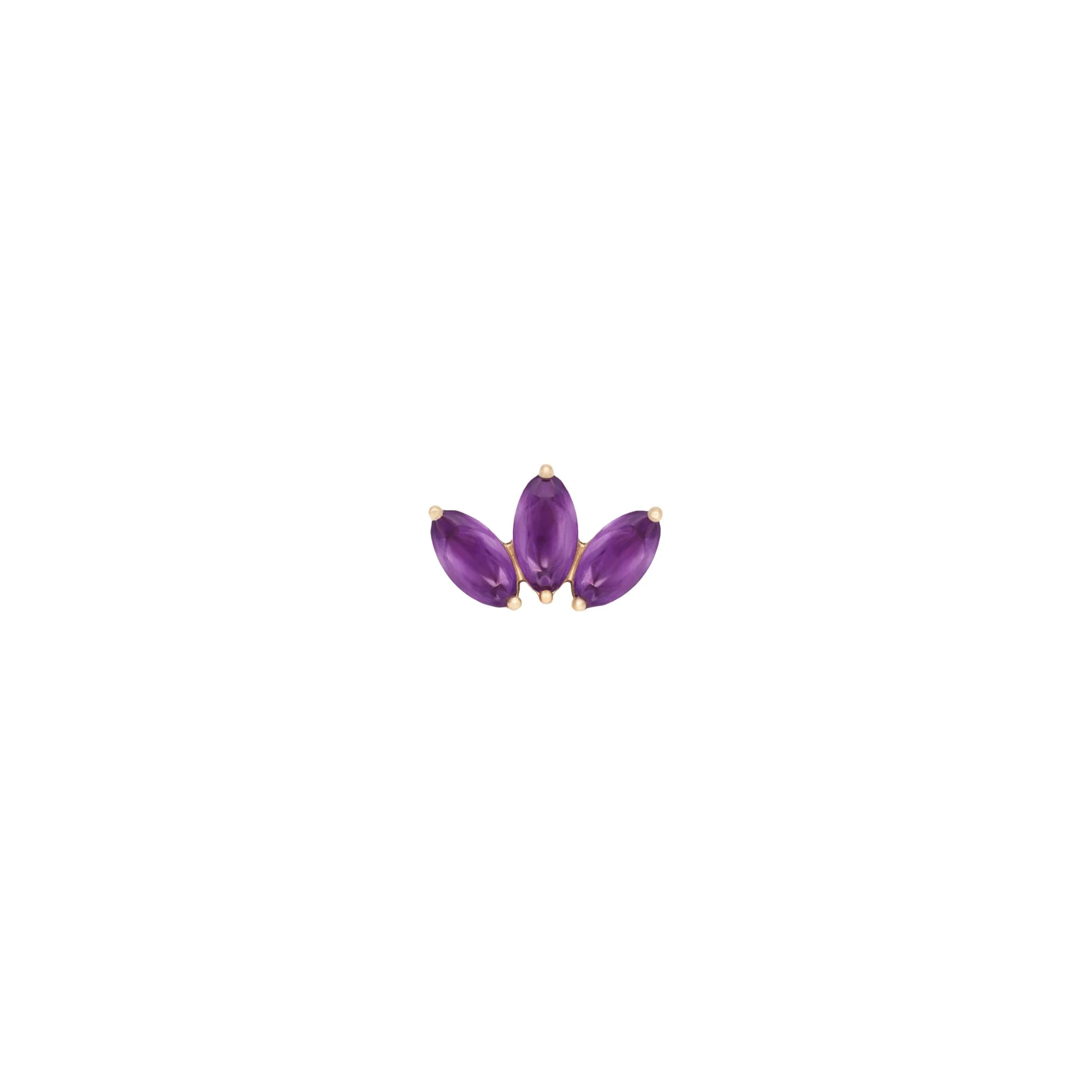 Moet Mini Threadless End with Sandblasted Amethyst - Image 6