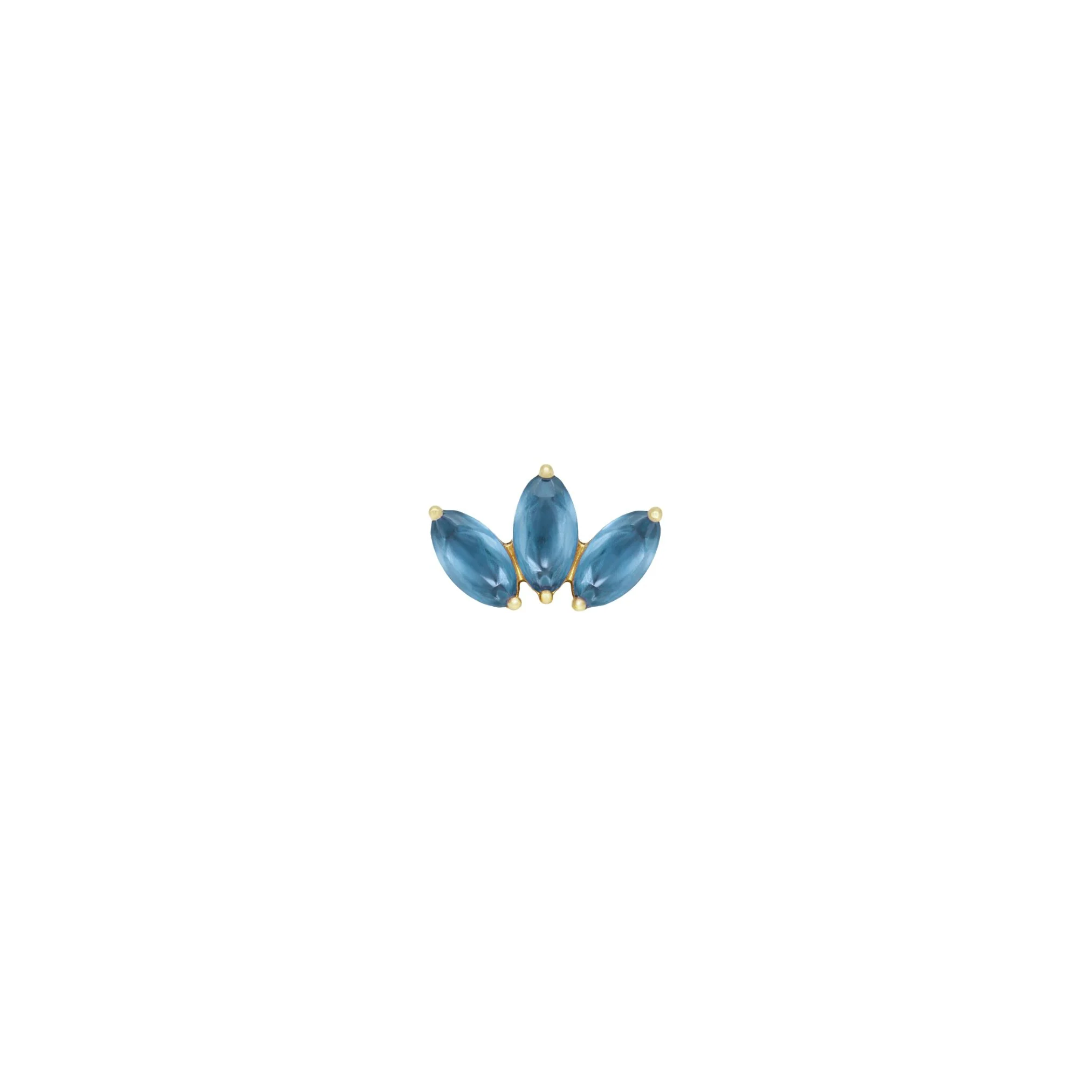 Moet Mini Threadless End with Sandblasted London Blue Topaz - Image 4