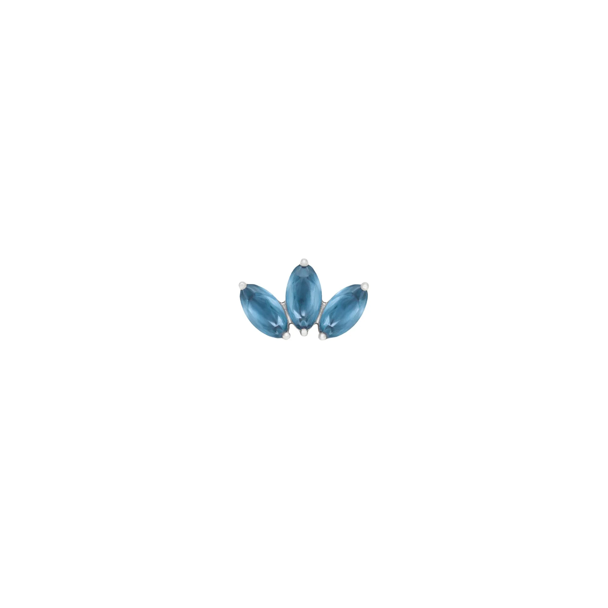 Moet Mini Threadless End with Sandblasted London Blue Topaz - Image 5