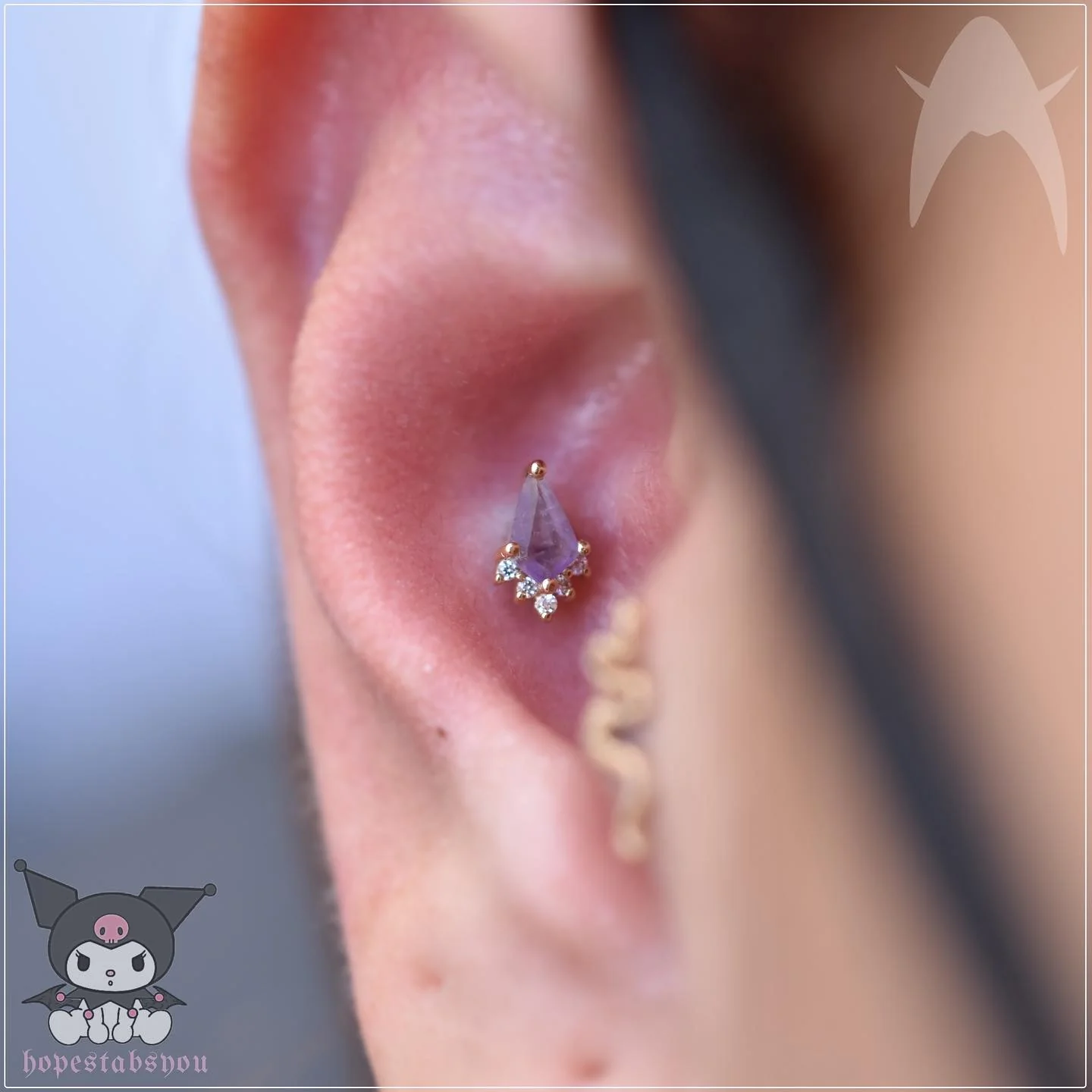Noble Threadless End with Amethyst - Image 3