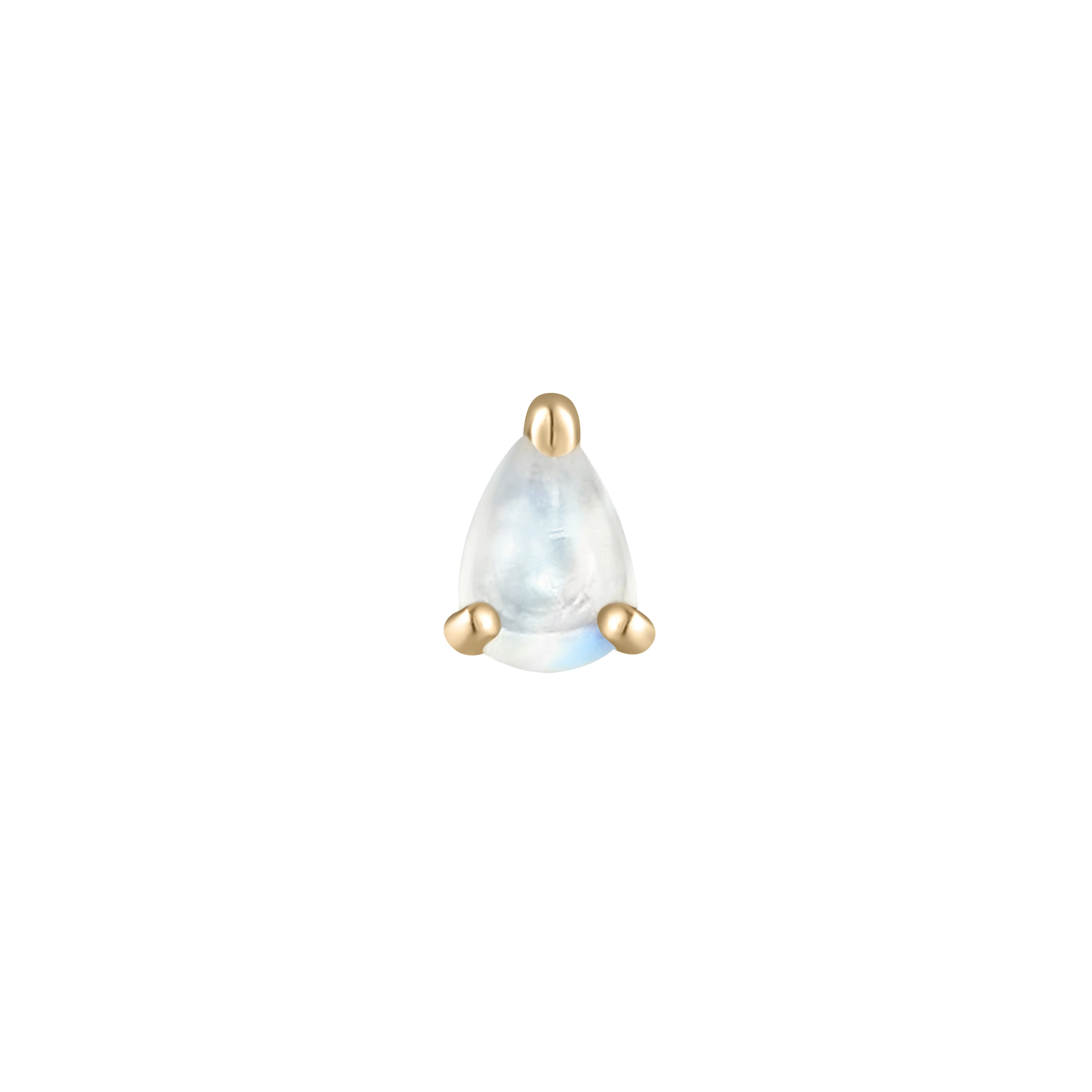 Pear Prong Threadless End with Rainbow Moonstone - Image 3