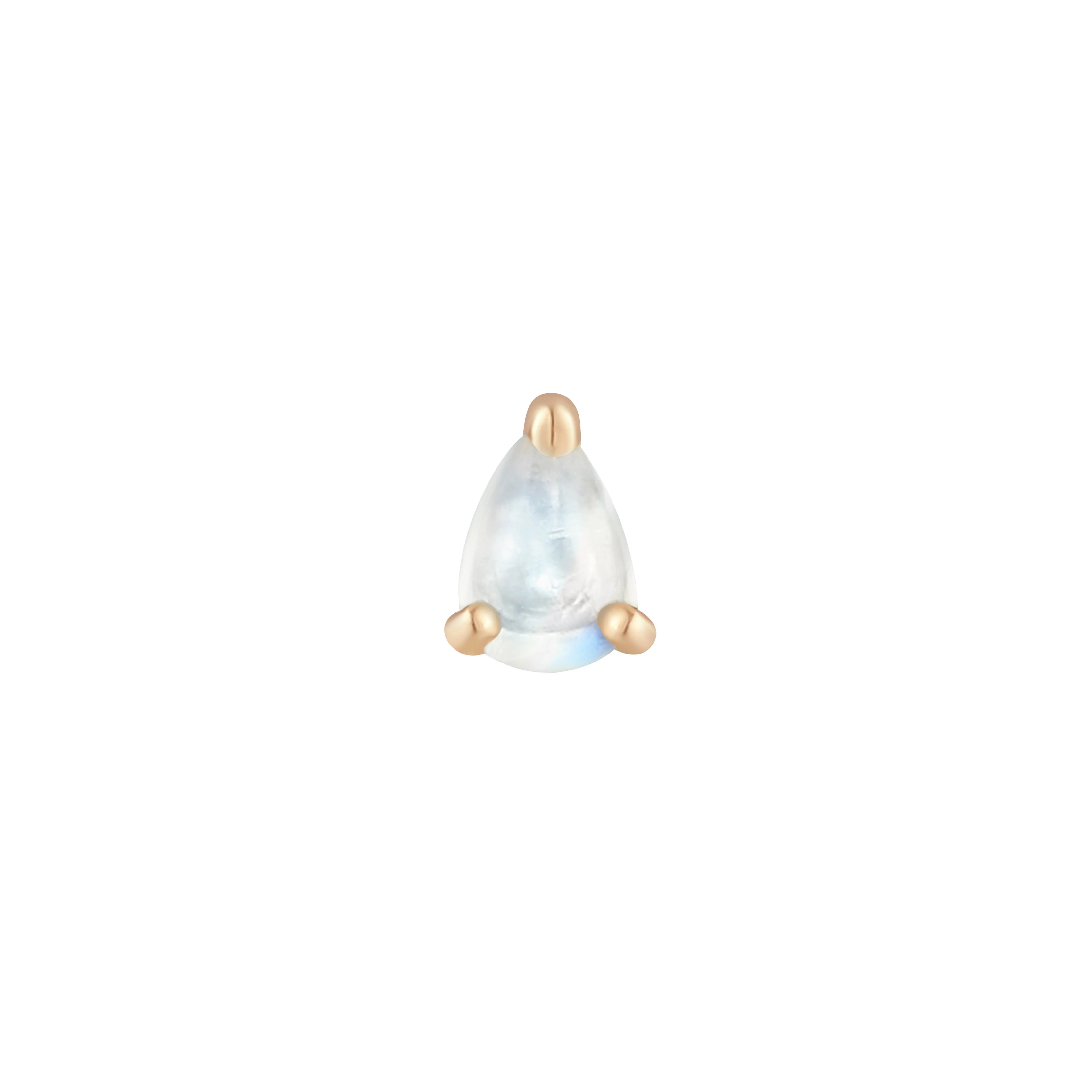 Pear Prong Threadless End with Rainbow Moonstone - Image 5