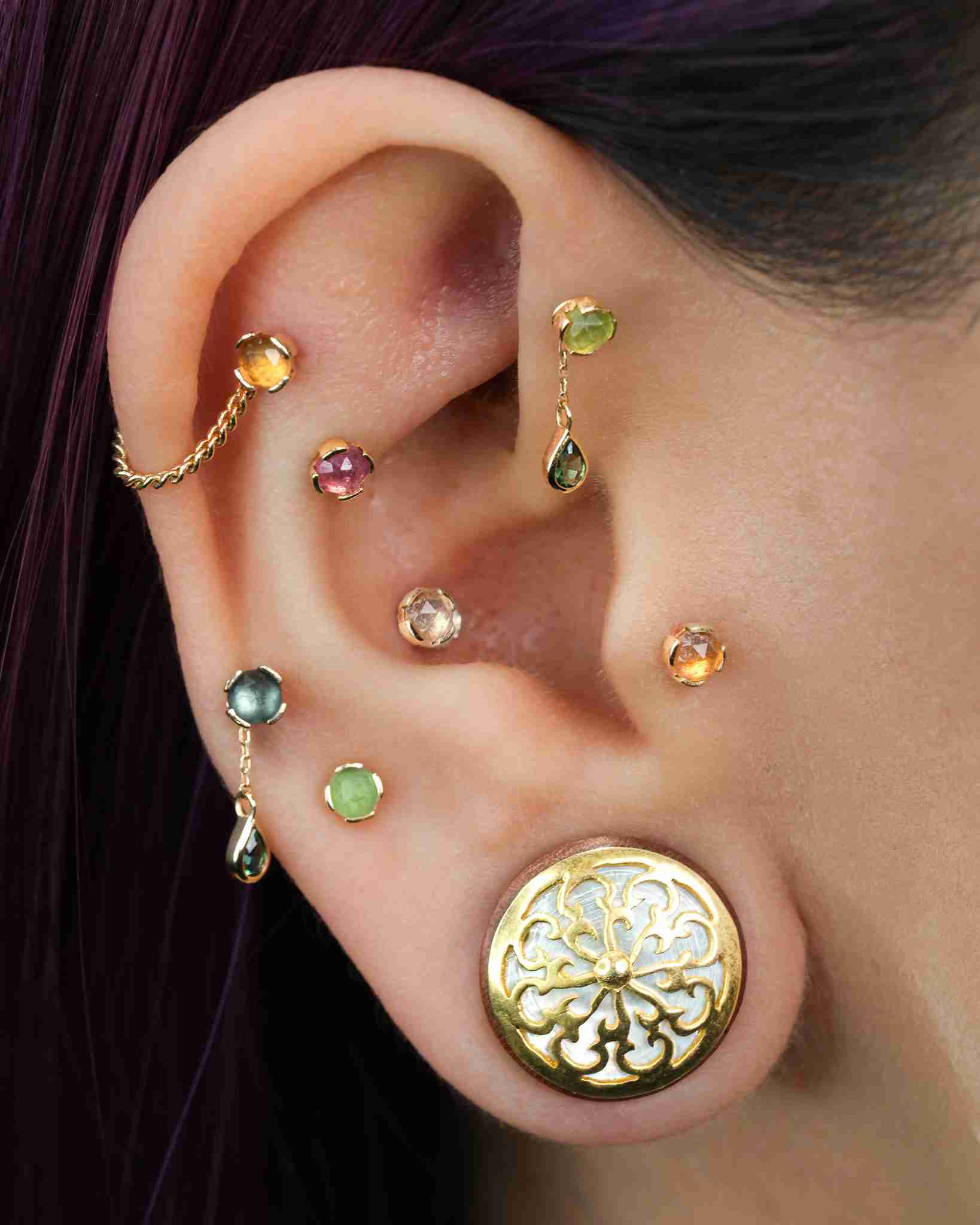Peekaboo Threadless End with Citrine - Image 2
