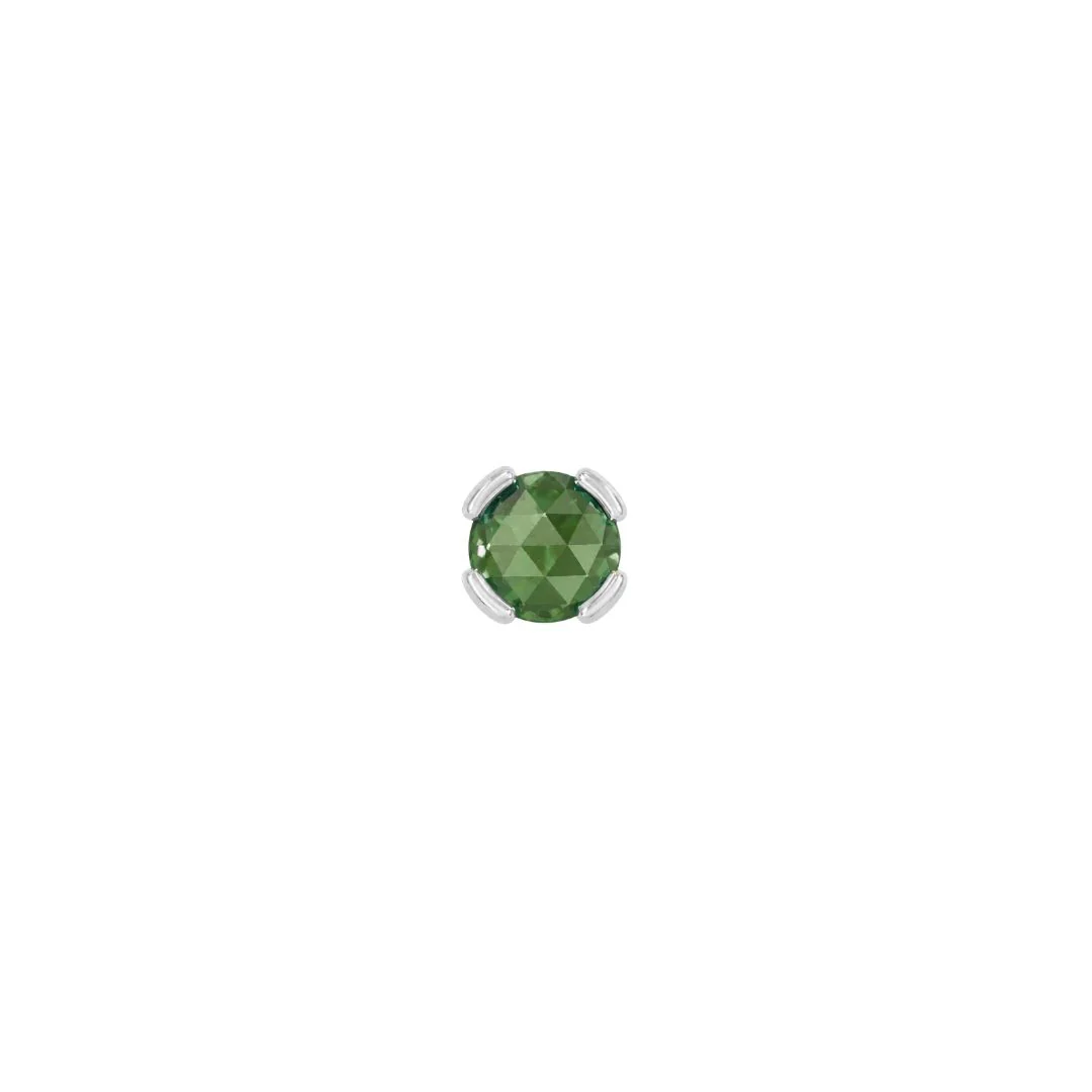 Peekaboo Threadless End with Green Tourmaline - Image 6