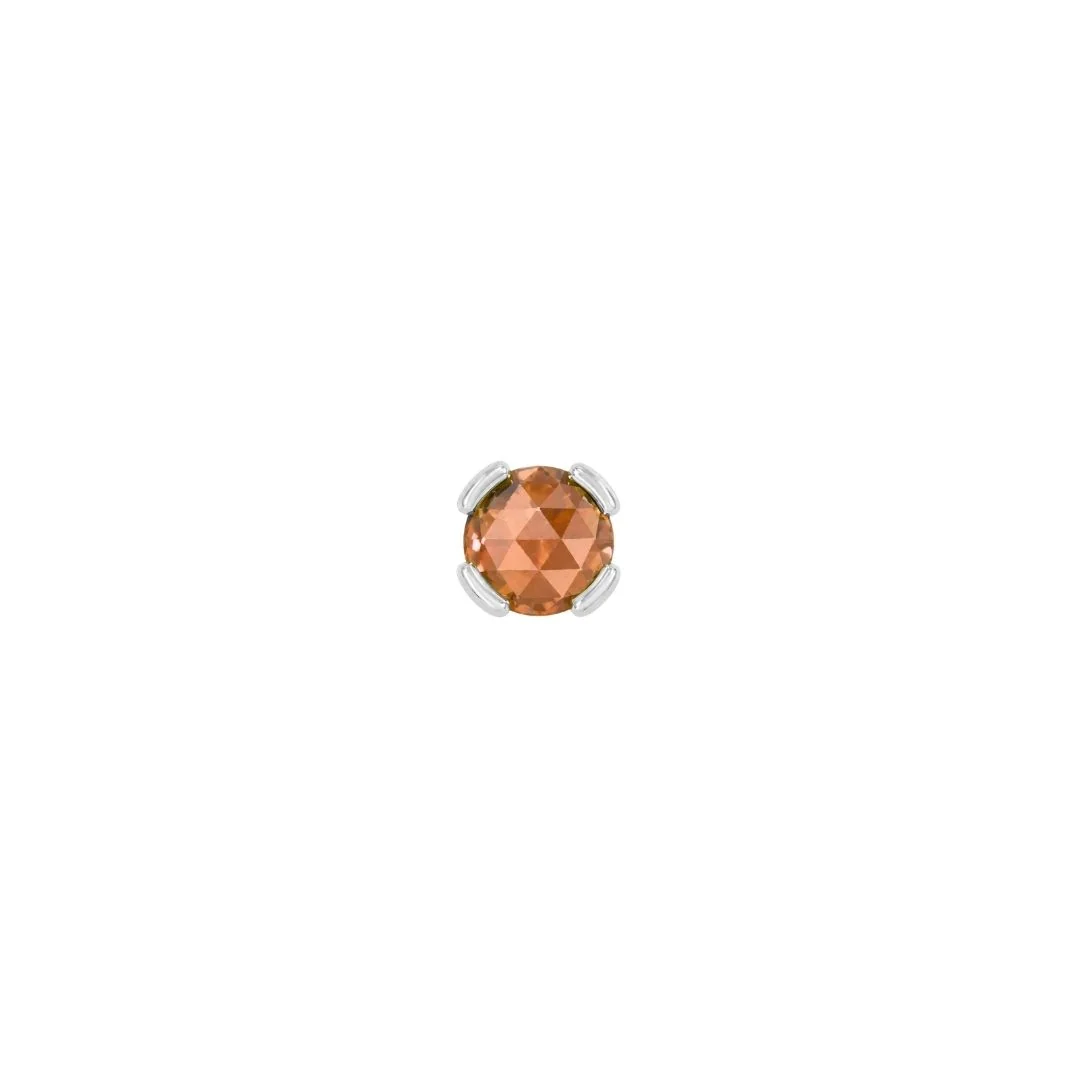 Peekaboo Threadless End with Orange Garnet - Image 5