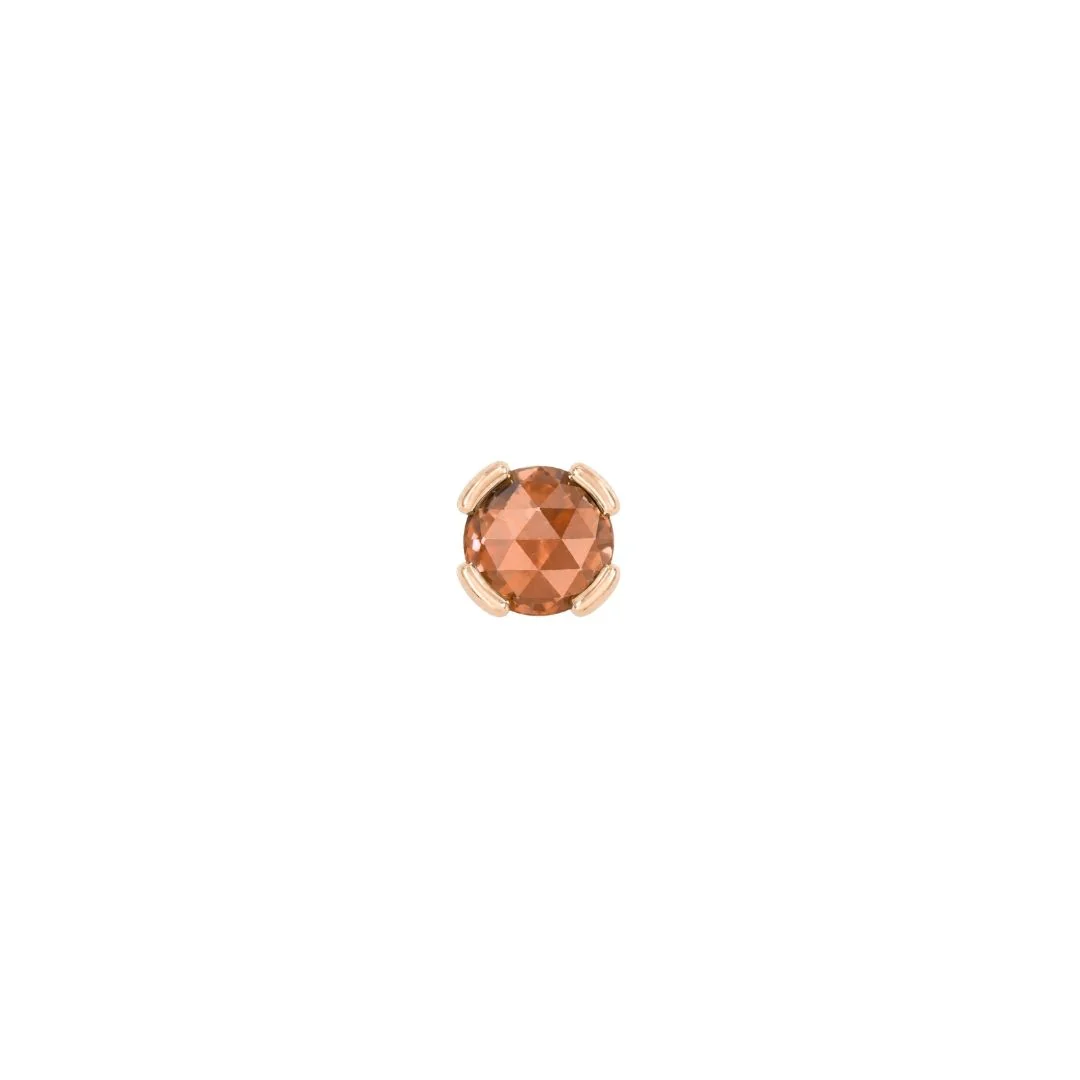 Peekaboo Threadless End with Orange Garnet - Image 6