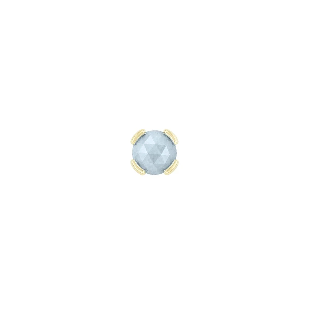 Peekaboo Threadless End with Sandblasted Aquamarine - Image 4