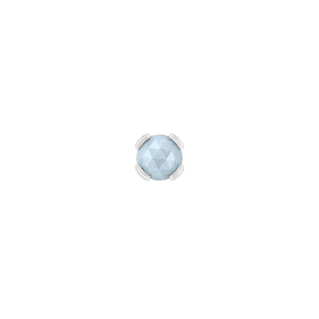 Peekaboo Threadless End with Sandblasted Aquamarine - Image 5