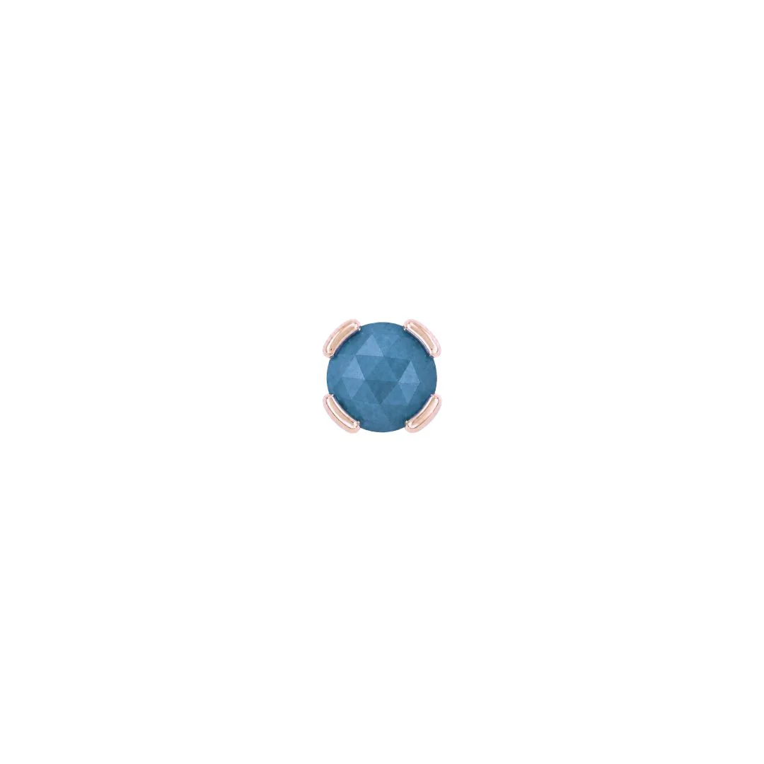 Peekaboo Threadless End with Sandblasted London Blue Topaz - Image 6