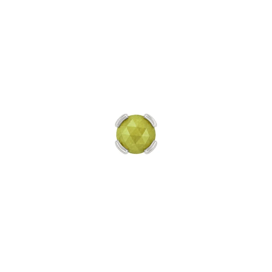 Peekaboo Threadless End with Sandblasted Peridot - Image 5